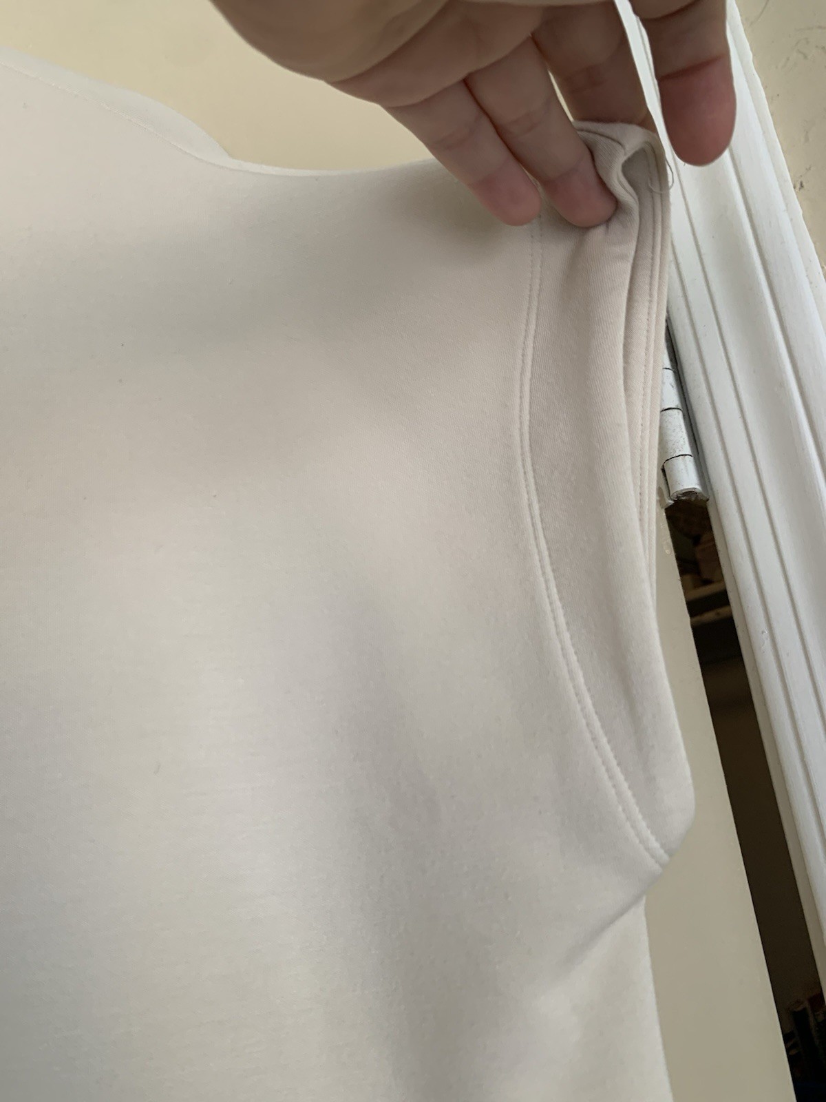 Soma 24/ 7 Beige Cream 1/4 Zip Cap Sleeve XL Shirt Travel Loungewear Comfy Top