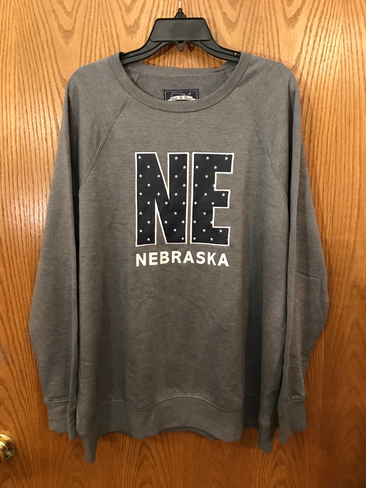 STATE OF MINE Sweater Women’s Size X-Large Med Grey Heather ( Nebraska)