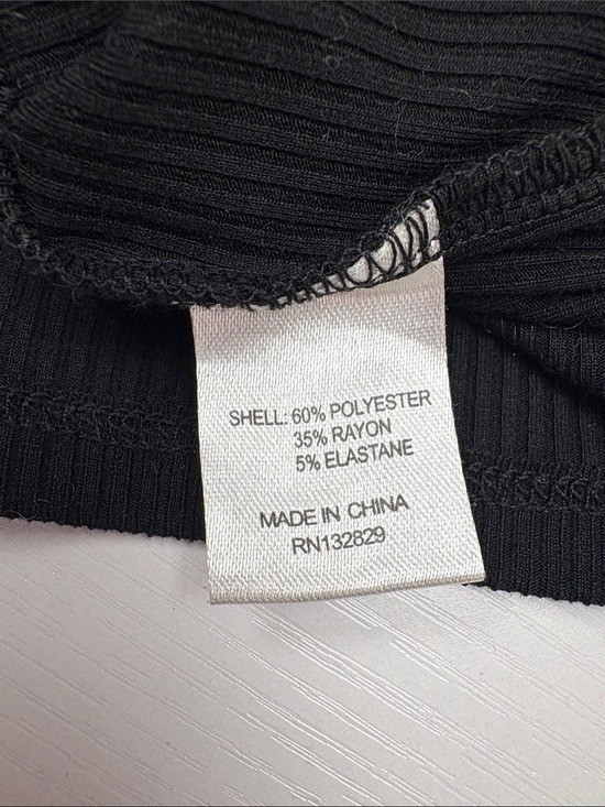 Lovers & Friends Cassidy Stretch Ribbed Knit Cut-Out Crop Tank Top Black Medium