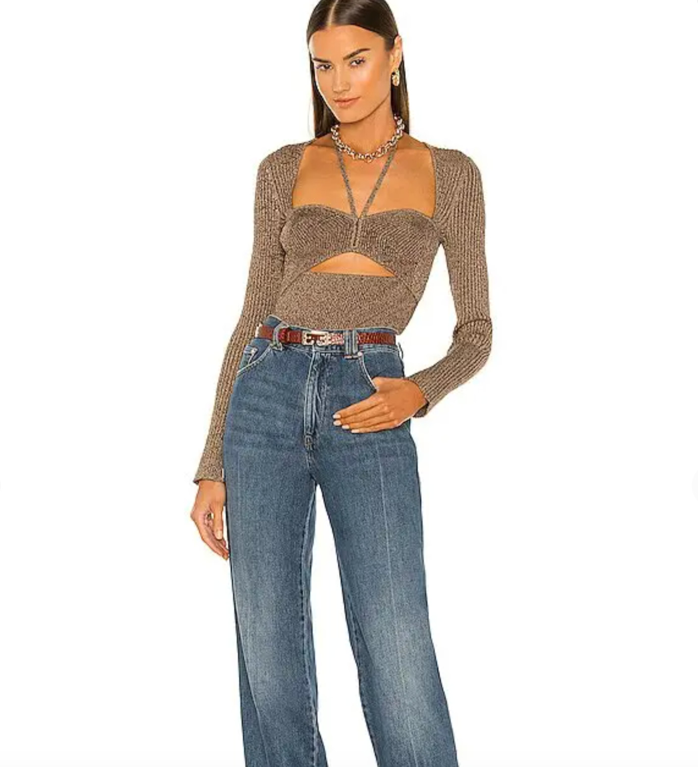 How chic!! Jonathan Simkhai cutout top, worn once, XS