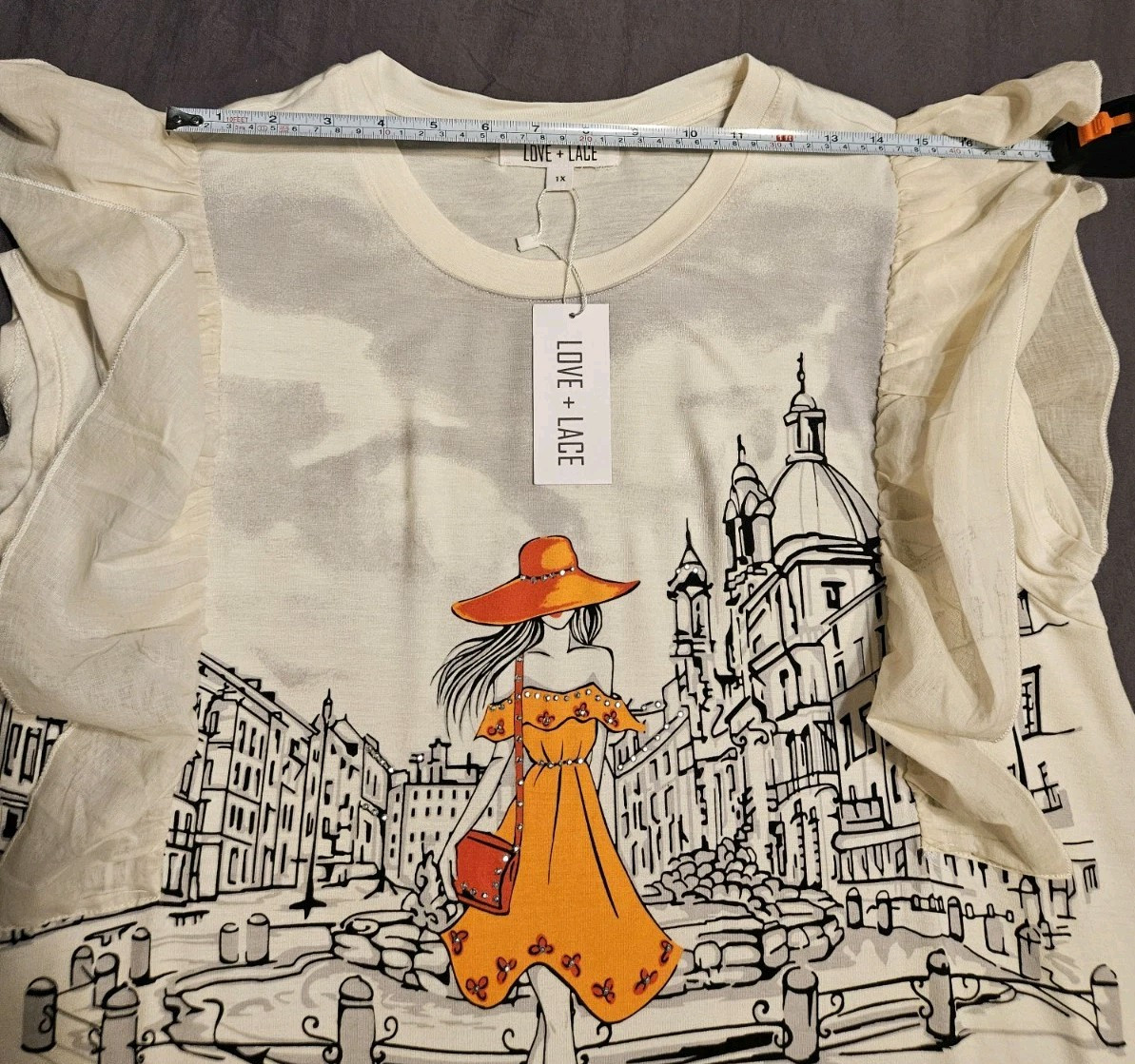 love lace top xl White Graffic Fashion Print New Stylish Tshirt Blouse