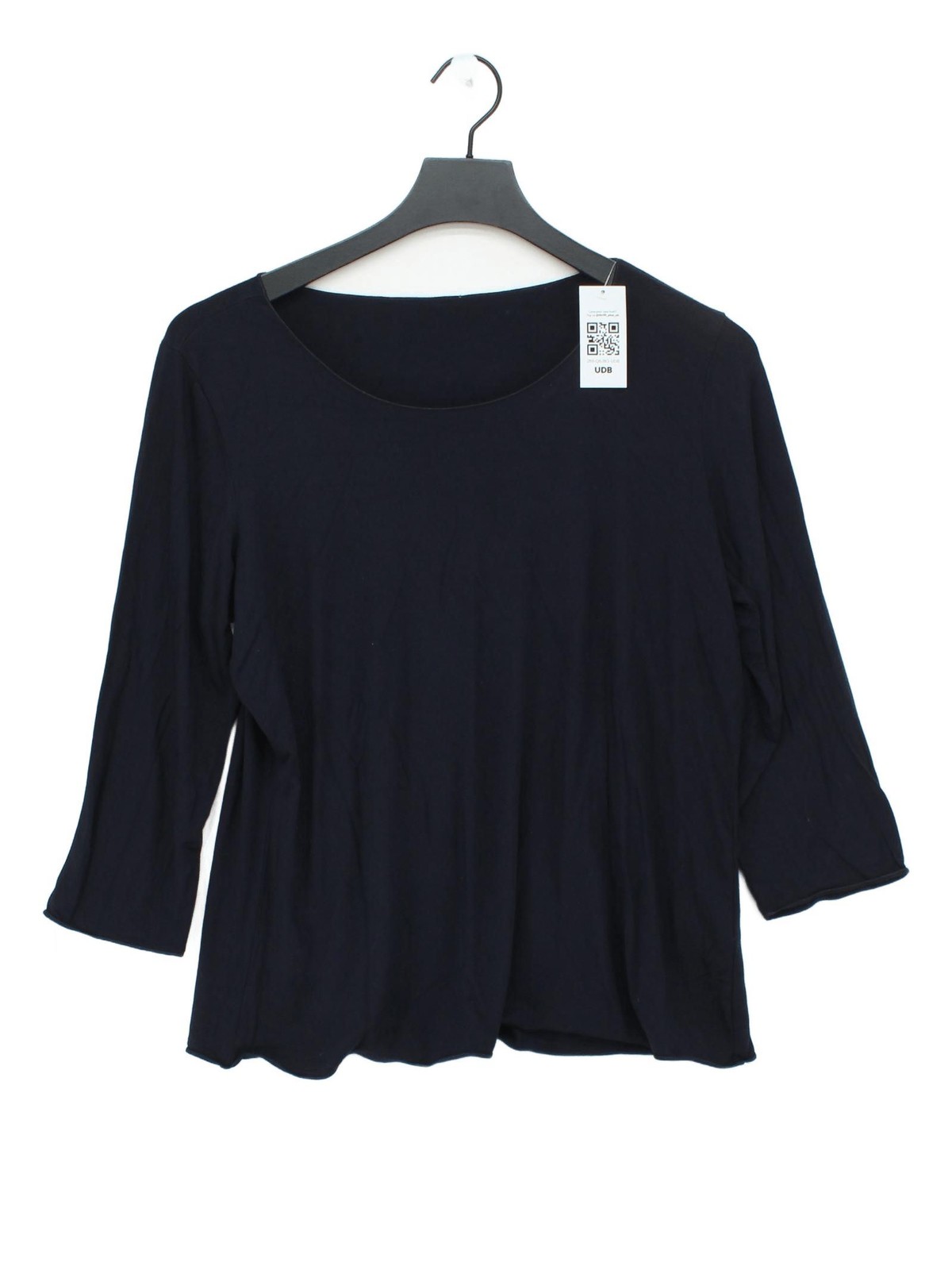 Peter Hahn Women’s Top UK 12 Blue Viscose with Elastane Basic