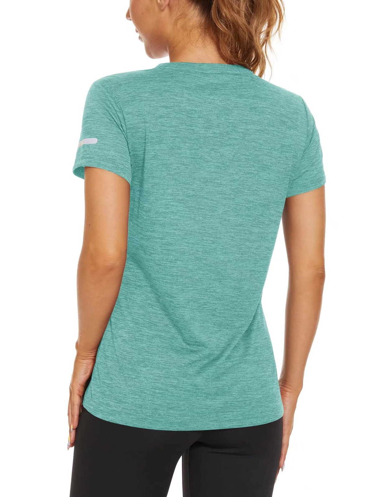 Women Gym Workout T-Shirts Short Sleeve Athletic Training Quick Drying Sport Tee