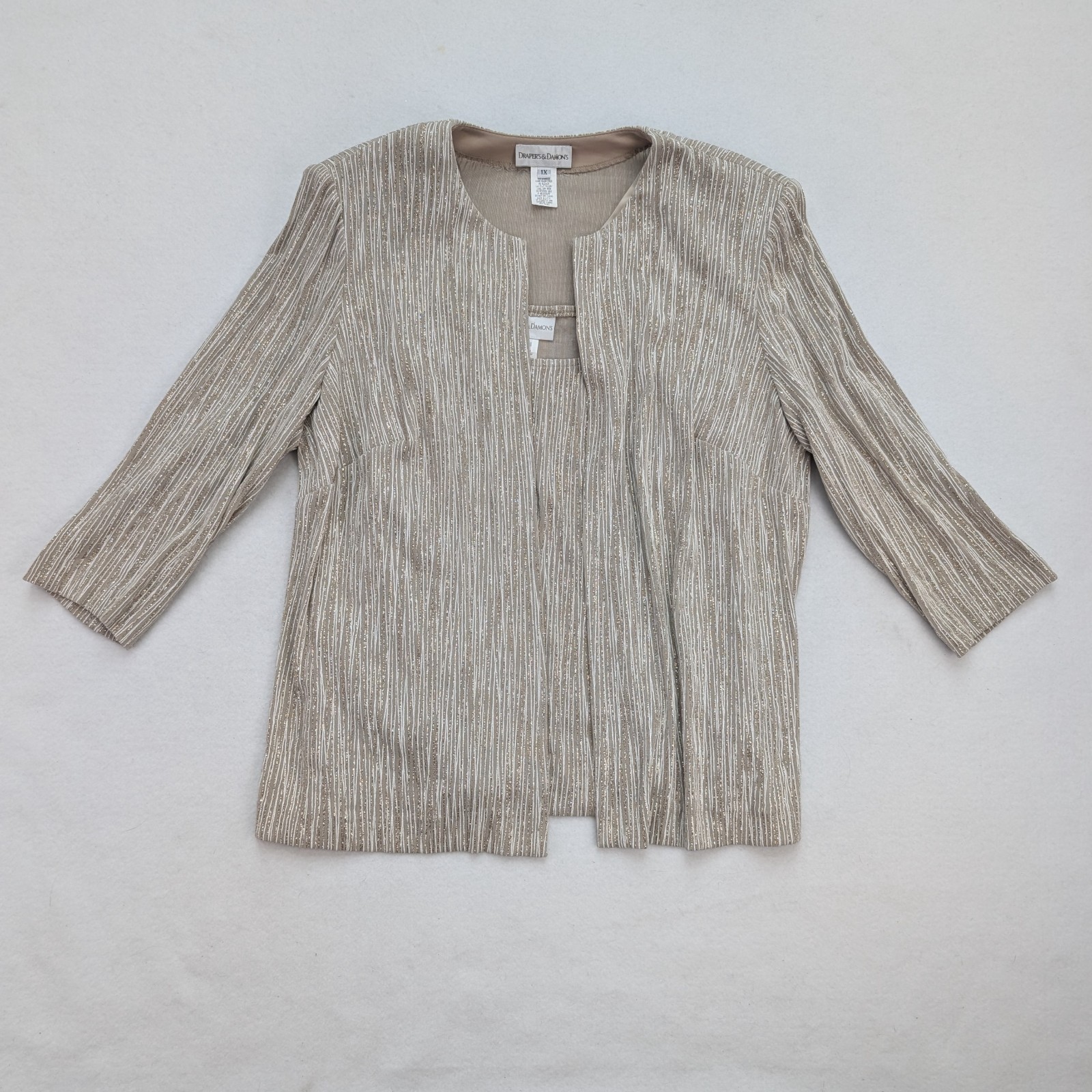 Draper’s & Damon’s Women’s Jacket & Top Set Size 1X Evening Party Cocktail