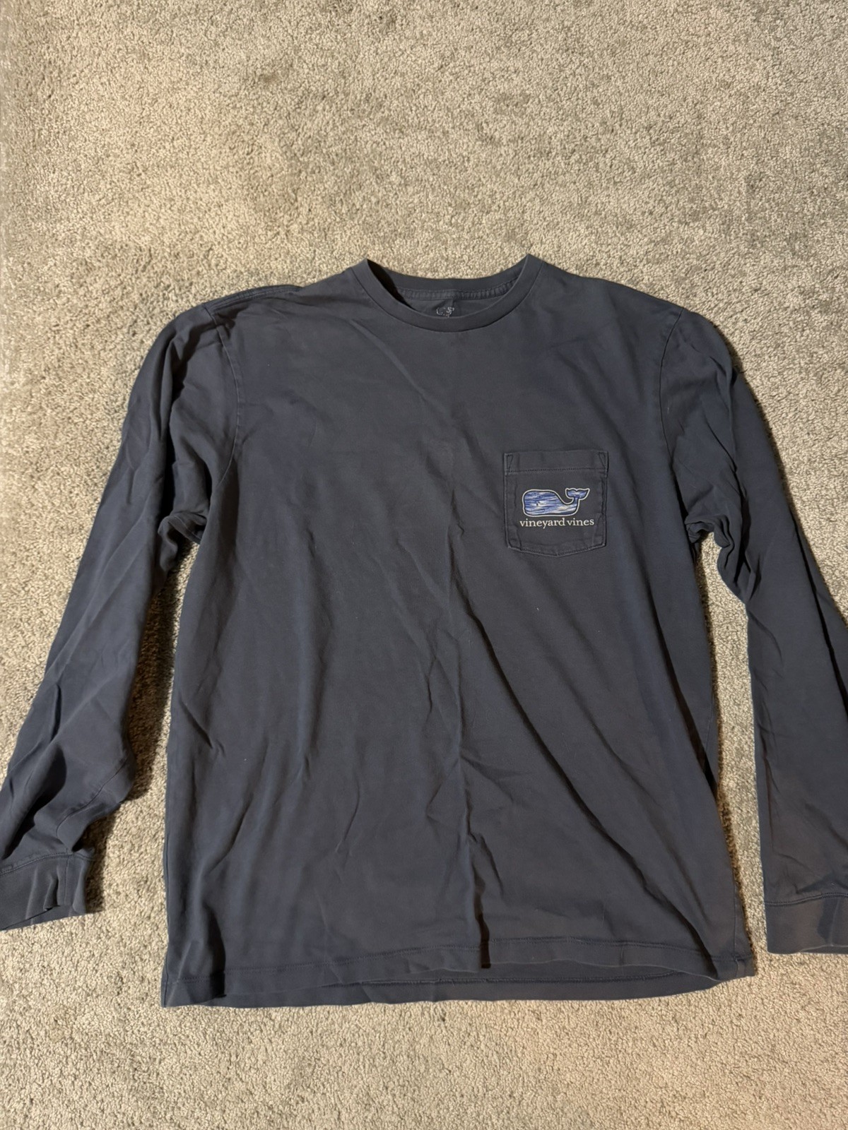 Vineyard Vines Blue Long Sleeve Pocket T Shirt