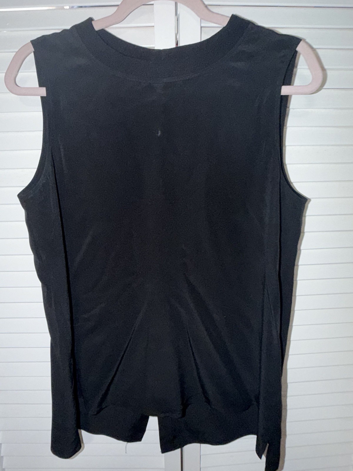 Peserico Black Sleeveless Tank Top 100% Merino Wool
