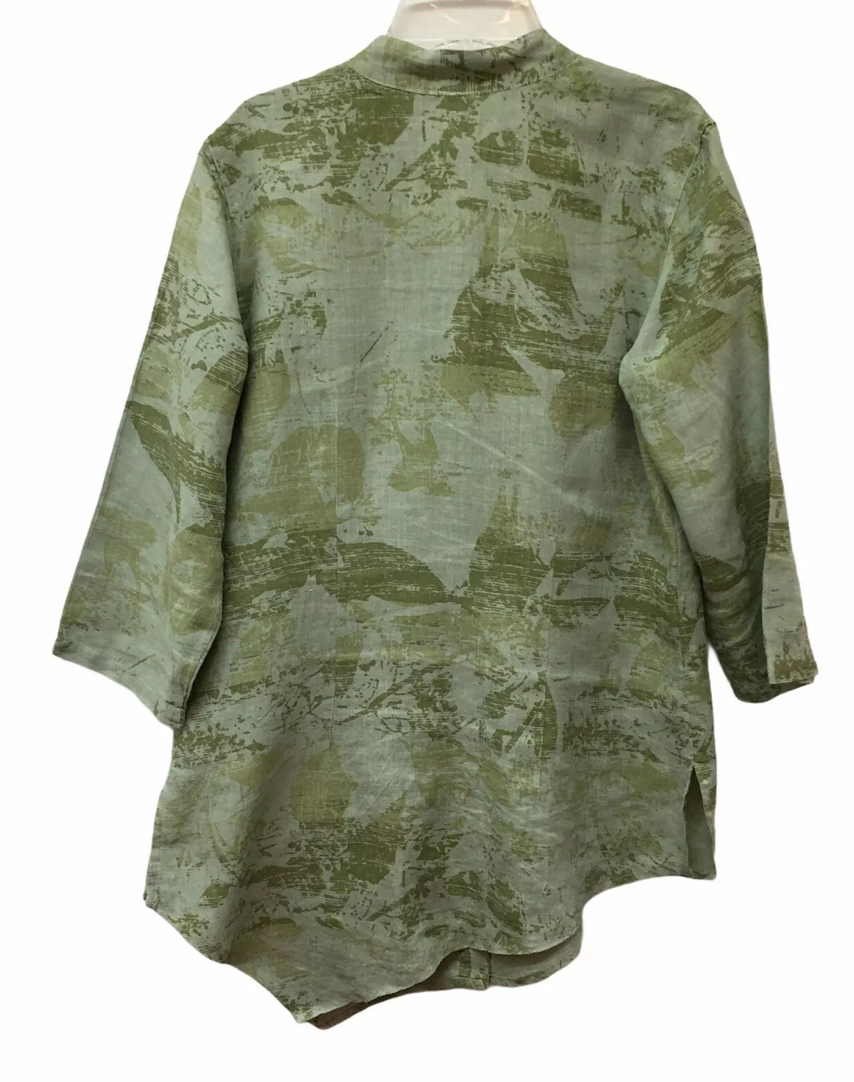 Click by Color Me Cotton Tunic Linen Asymmetric Shirt Lagenlook Women’s S USA