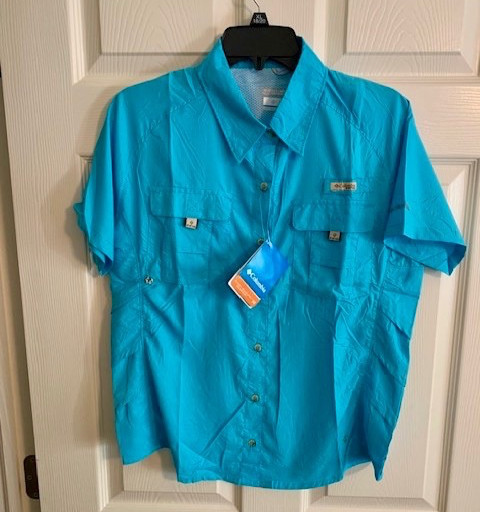 COLUMBIA PFG Womens Nylon S/S SHIRT L XL (2 Colors) Omni-Shade 30 (11-0015) NWT