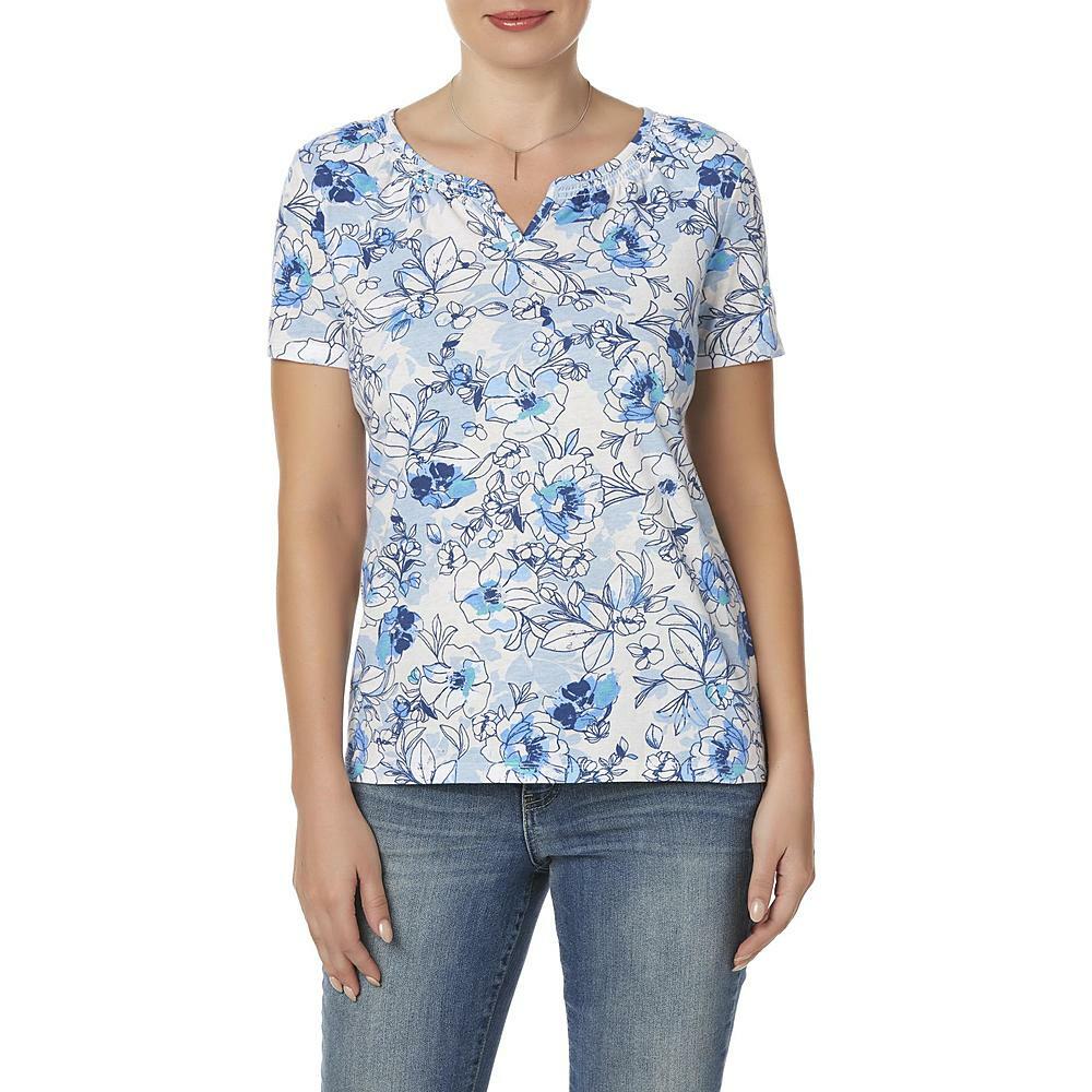 Basic Editions women’s HENLEY Tops, assorted colors, sizes & accents. NWT U-pick