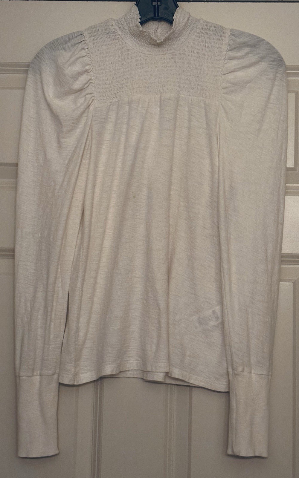 NWOT Nation Los Angeles x Revolve Old Money Smocked Pima Quiet Luxury Size M