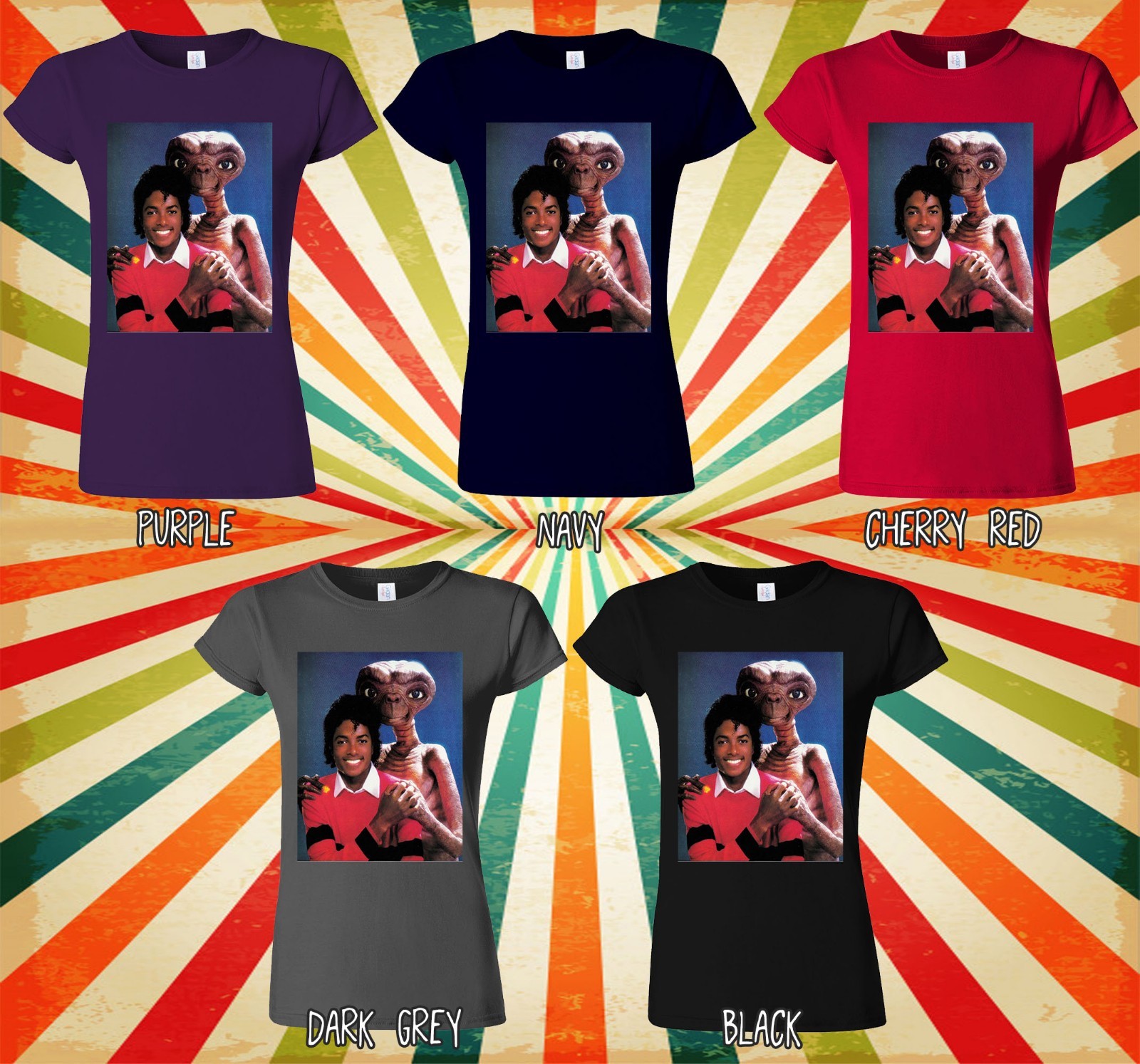 Alien E.T. Hugs Michael Jackson Cool Men Women Vest Tank Top Unisex T Shirt 2037