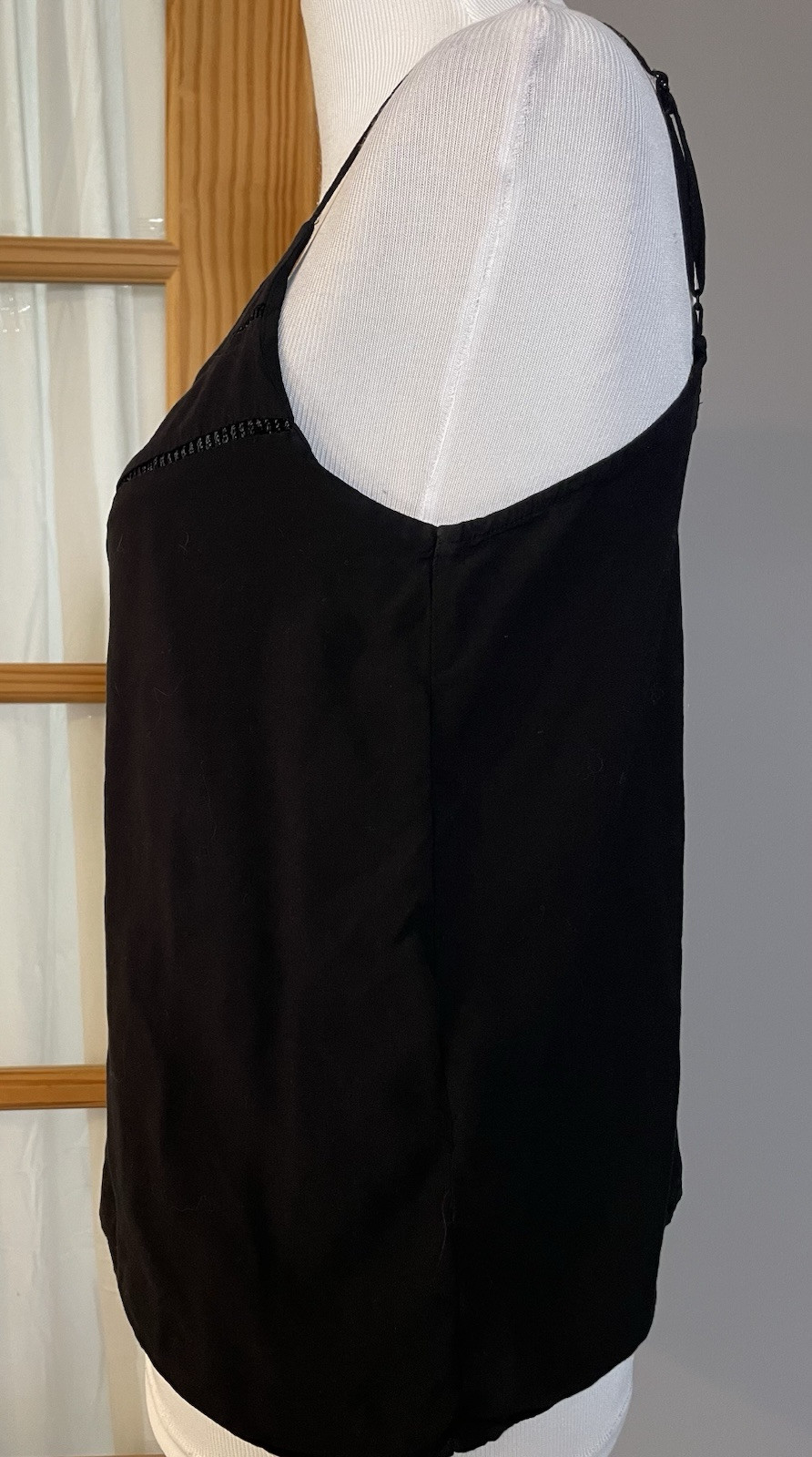 90S Y2K Banana Republic Tank Top Women’s Cami M Black Goth Clubwear Sexy