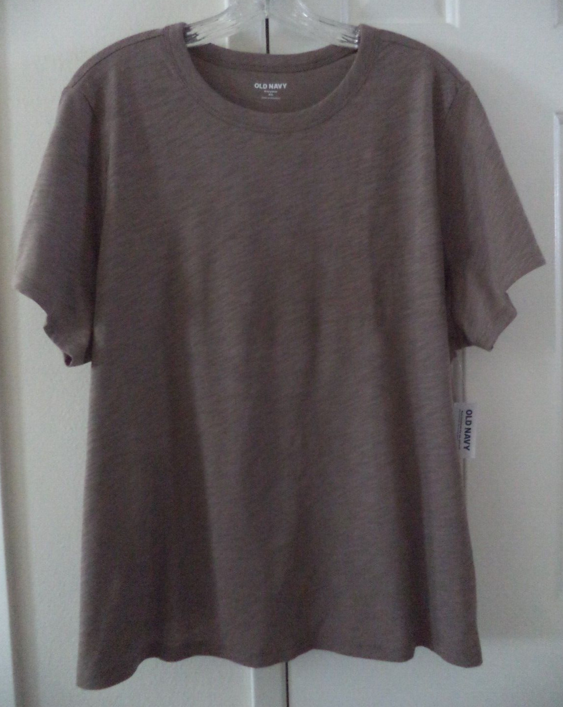 Old Navy Coffee Latte Soft Brown Dark Taupe Cotton Scoop T-shirt 2XL 18 20 2X
