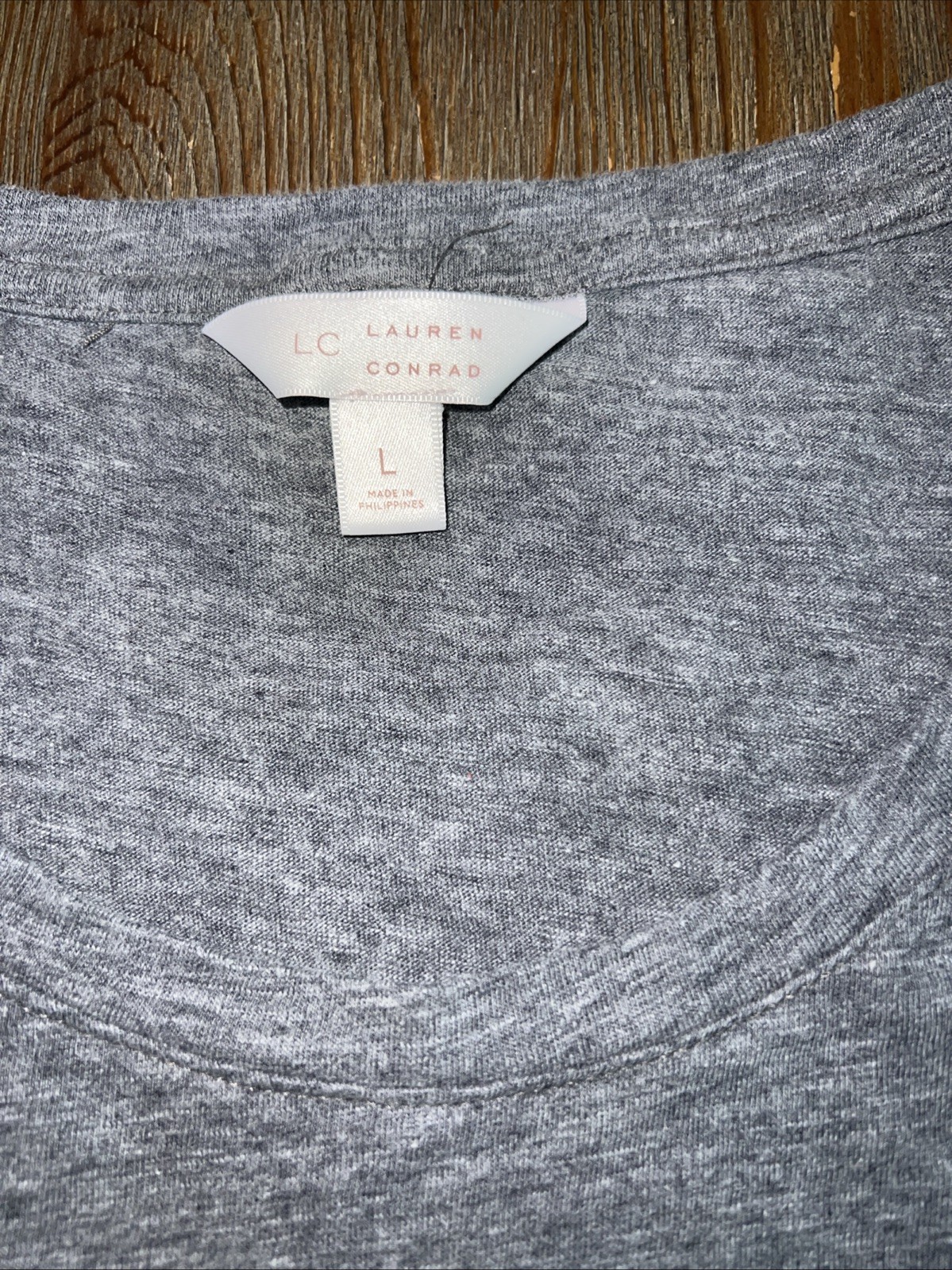 Lauren Conrad Pick Your Potion Tshirt Size L Grey Martini Champagne Drinks