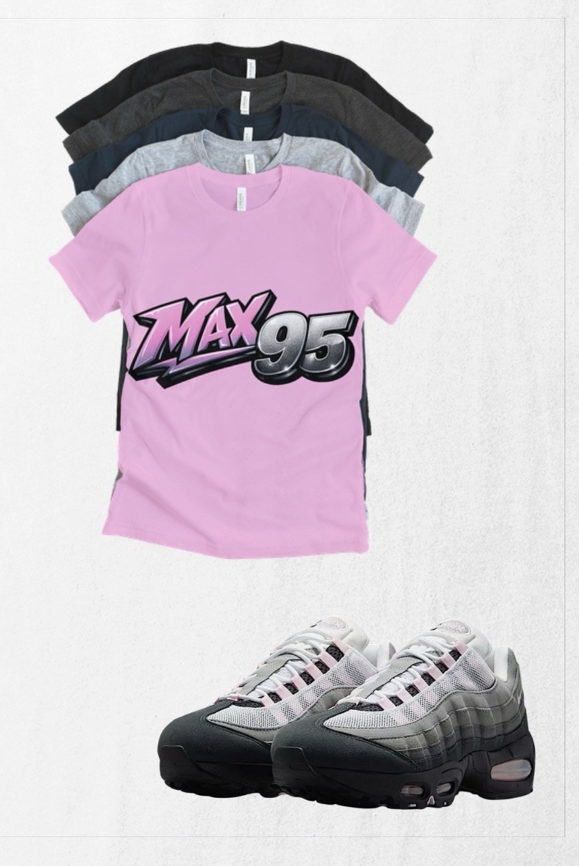 Max 95 OG Large Pink Foam Sneaker Matching T-Shirt | Sneakerhead Streetwear
