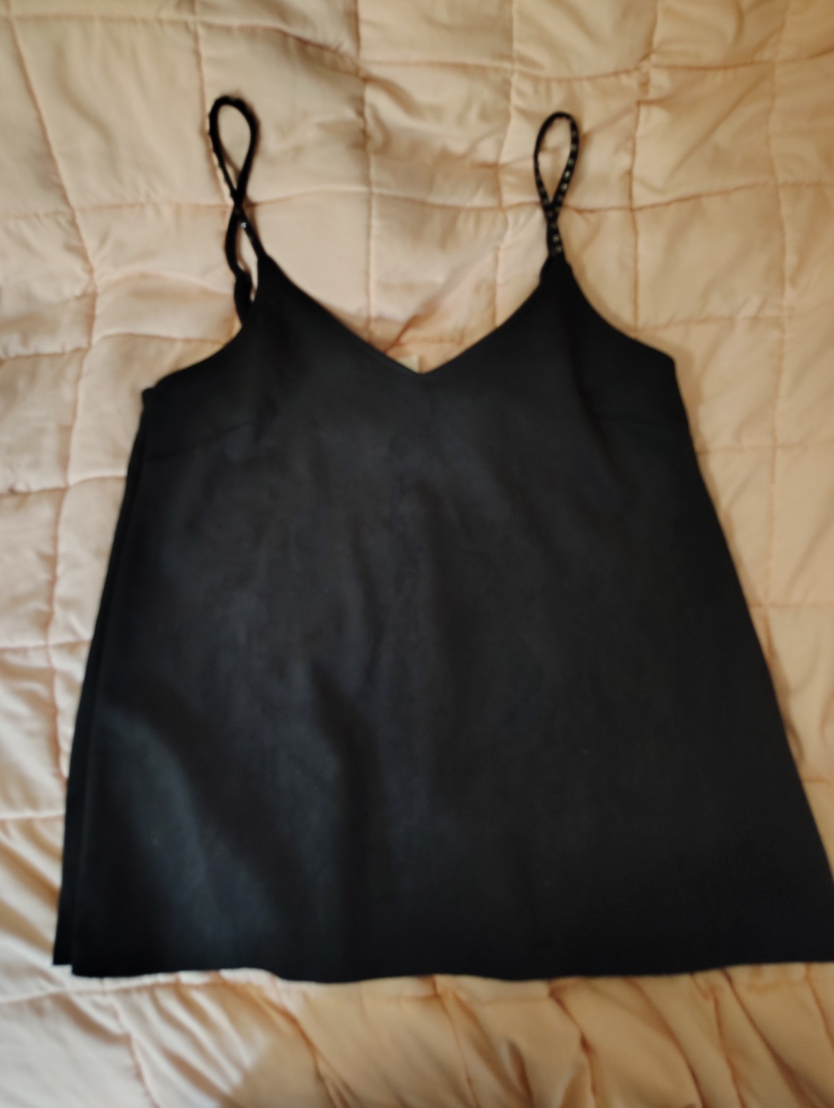 Women’s Tank Top Adjustable Rhinestone Straps Size Small