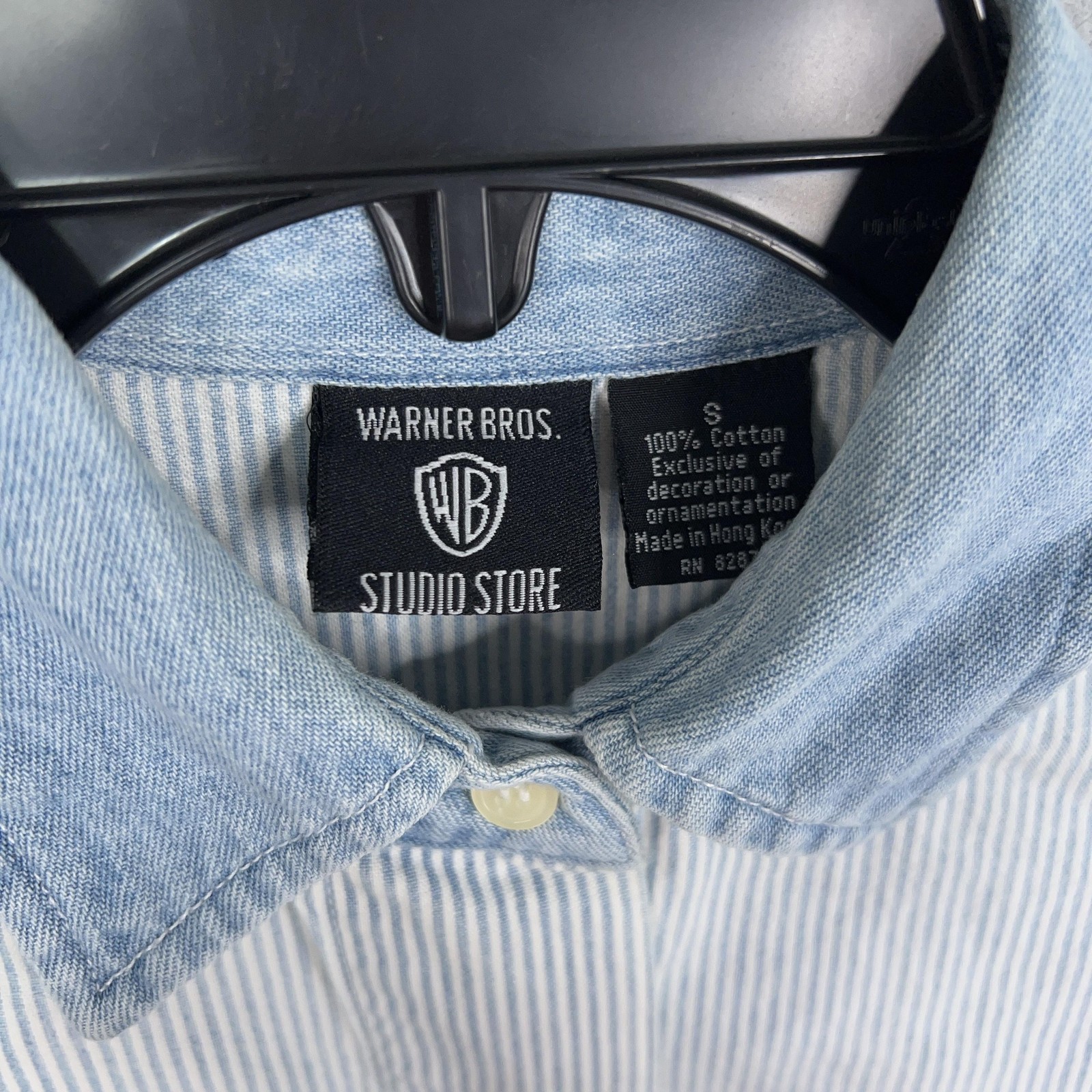 Vintage Warner Bros Shirt Small Striped Looney Tunes Bugs Taz Tweety Sylvester
