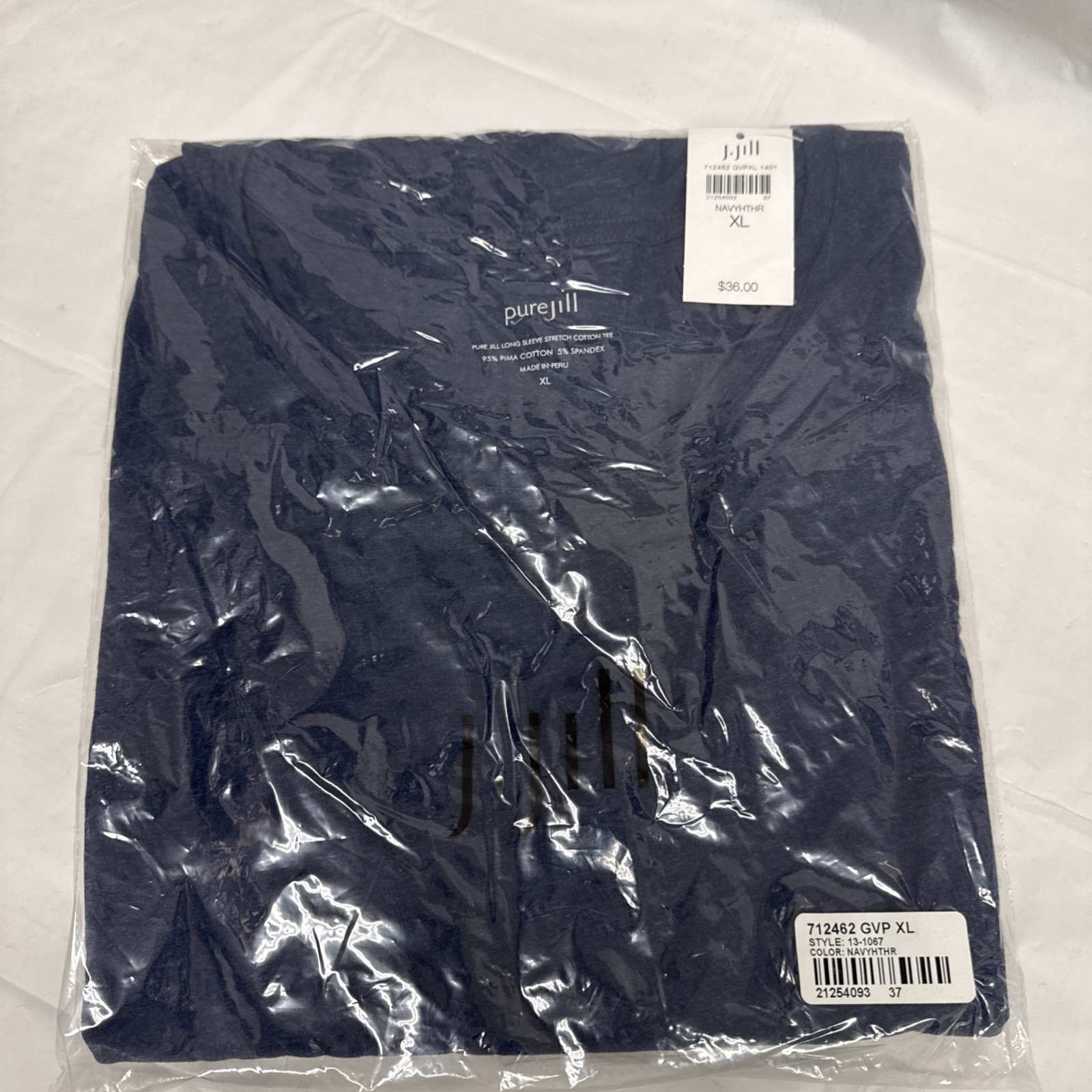 J. Jill Lot Of 2 95% Cotton 5% Spandex Tee Long Sleeve NWT Size XL