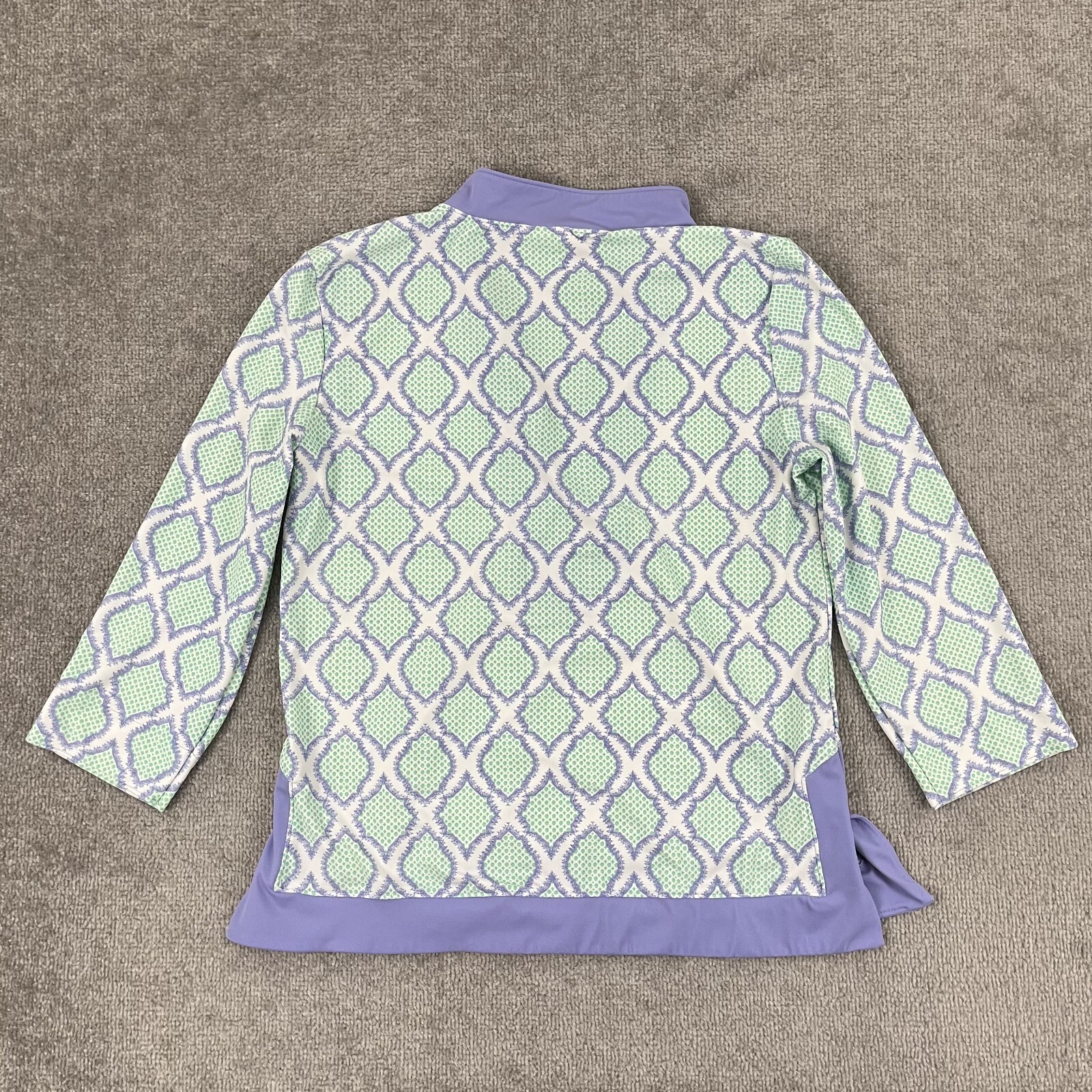 Cabana Life Blouse Top Womens Large Jersey Rash Guard UPF Sun Protective Beach