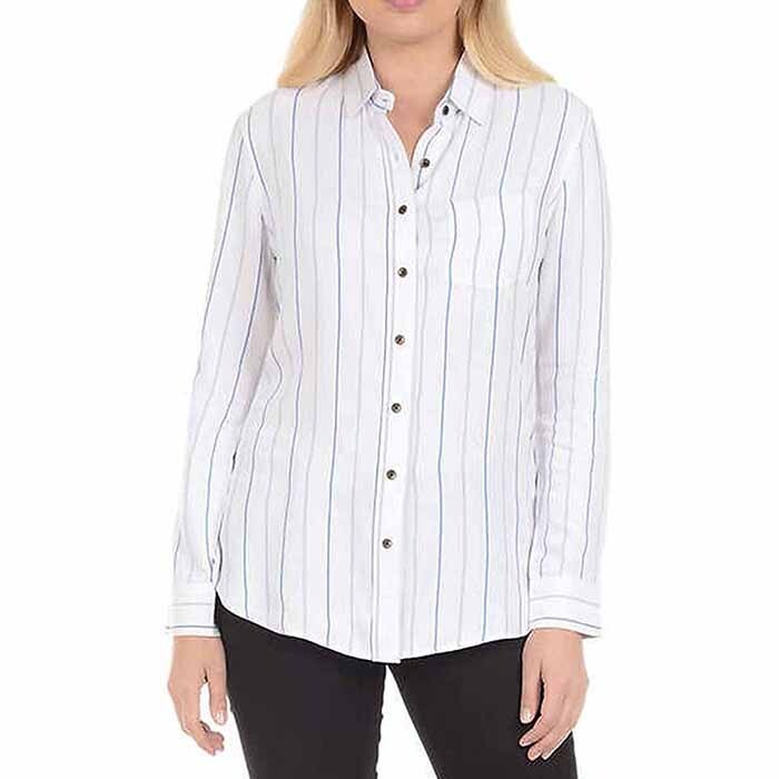 Jachs Girlfriend Women’s Casual Shirt Button Front Curved Hem S L XXL