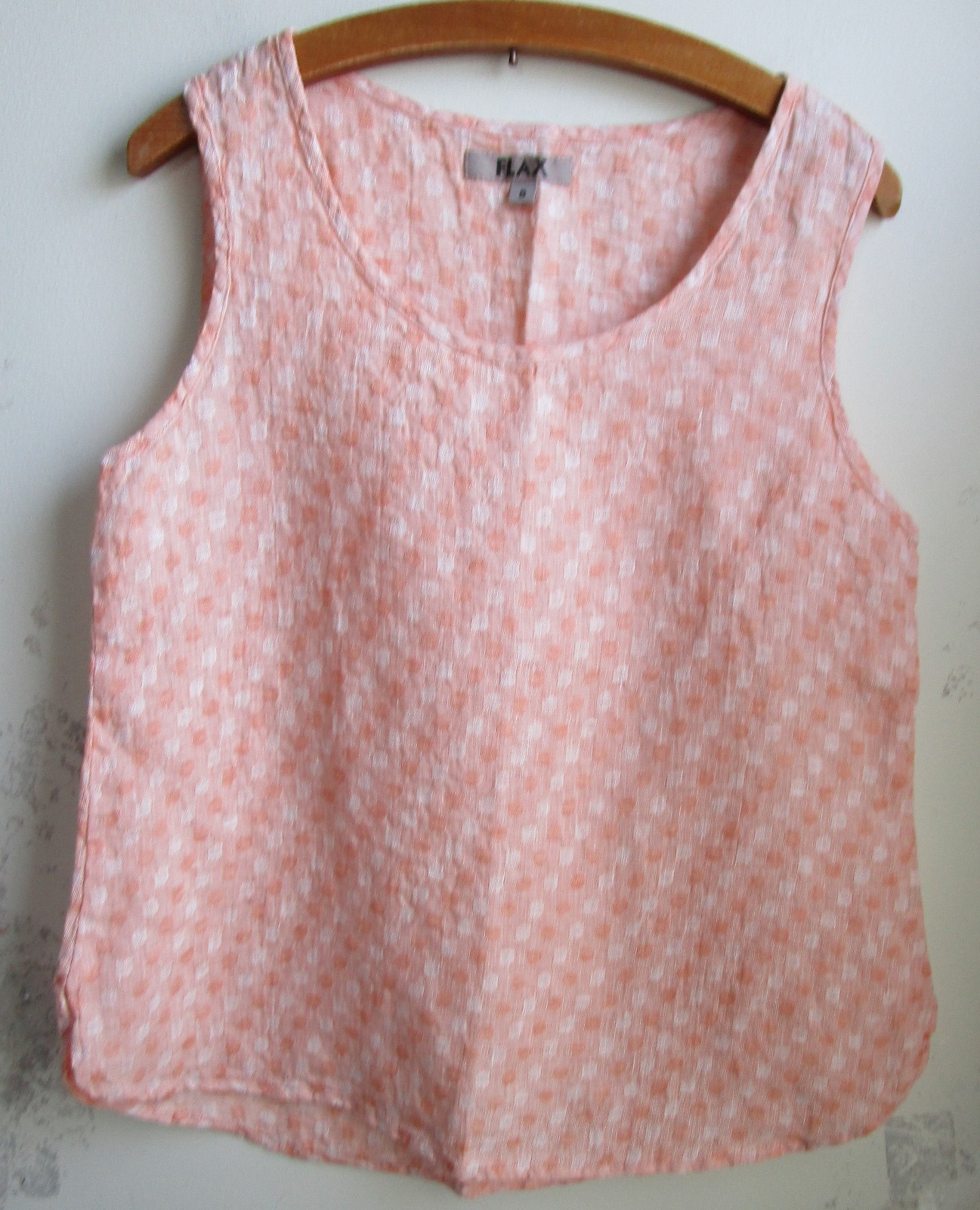 FLAX Designs LINEN Select TANK S & M & L NWT MELON DOT