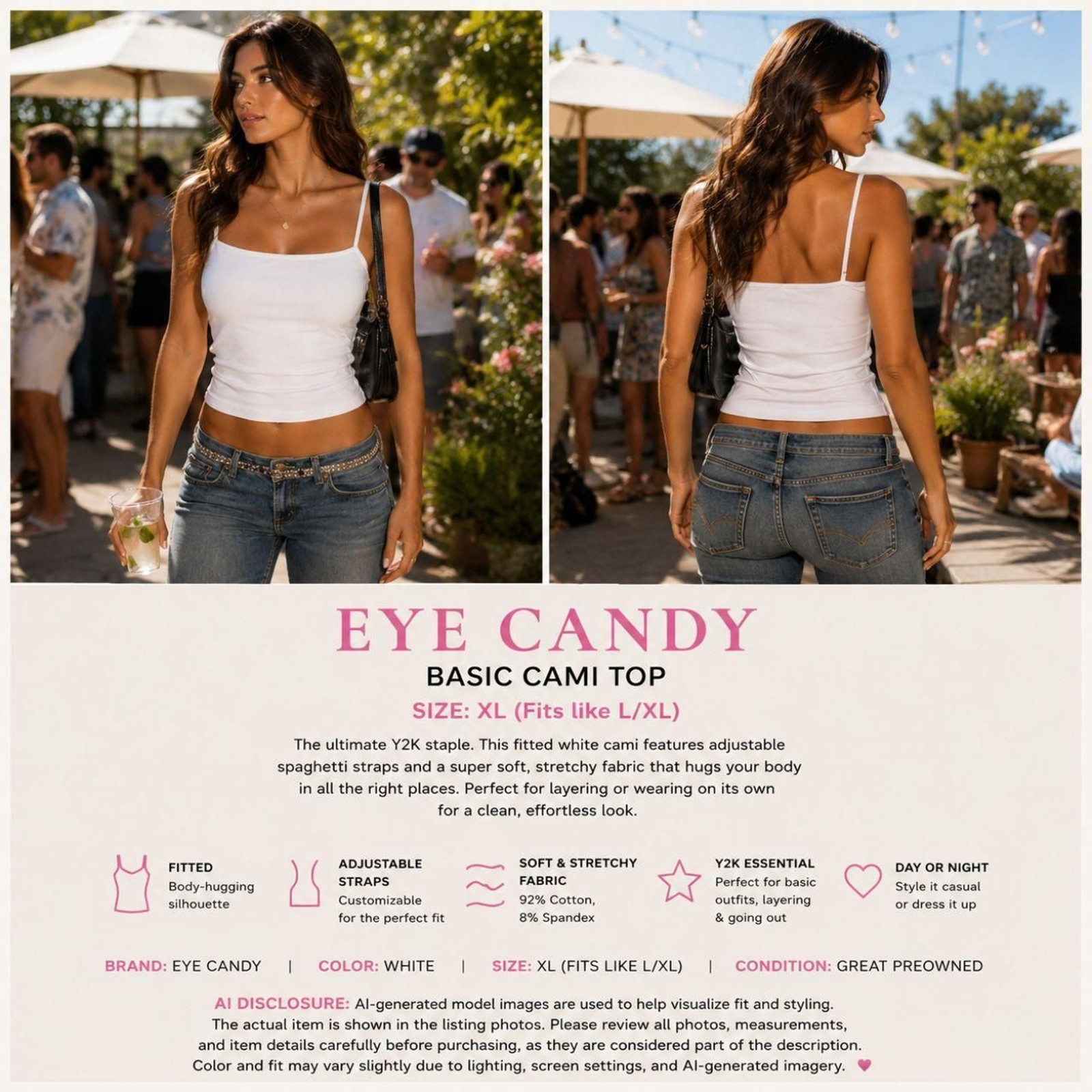 Eye-candy Women’s White Vest