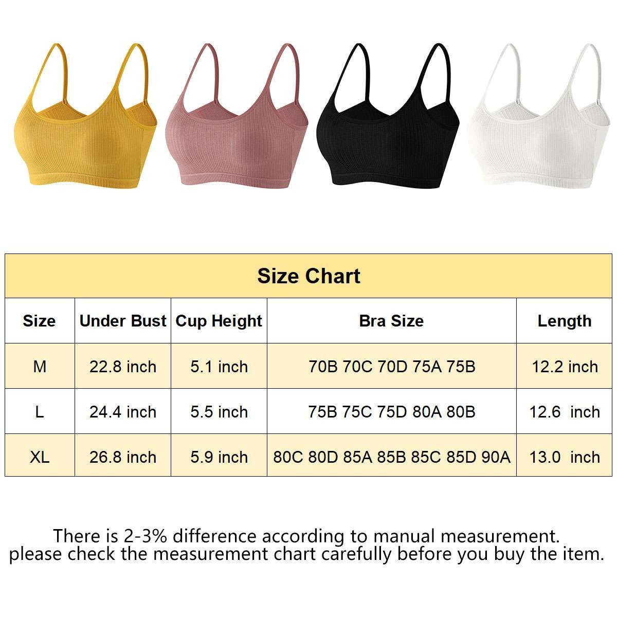Women Crop Tops Tube Top Streetwear Sleeveless Camis Sport Bra Bralatte Cotton