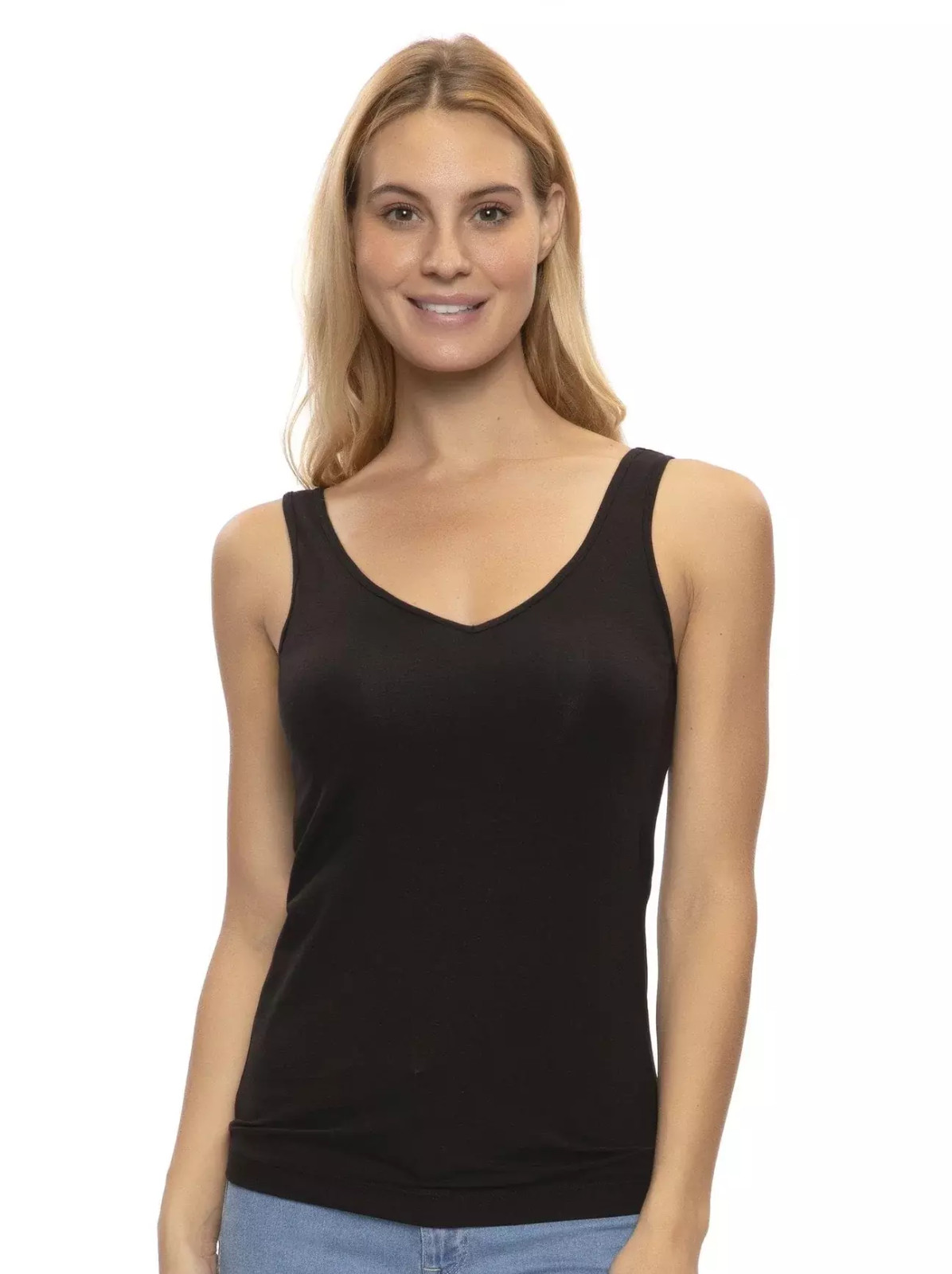 Felina Cotton Modal Tank-Reversible options (Scoop or V-Neck), 1 Item