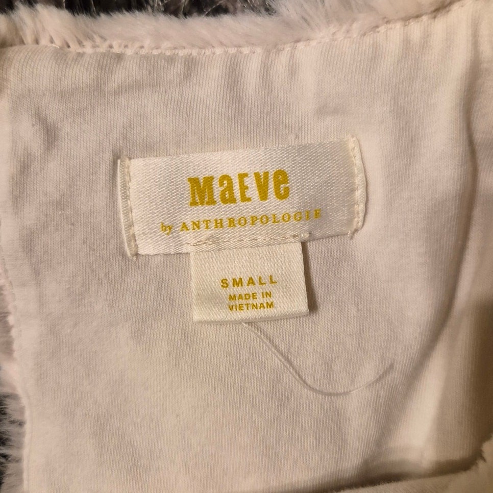 Anthropologie Maeve Faux Fur Tee / Muscle Tank