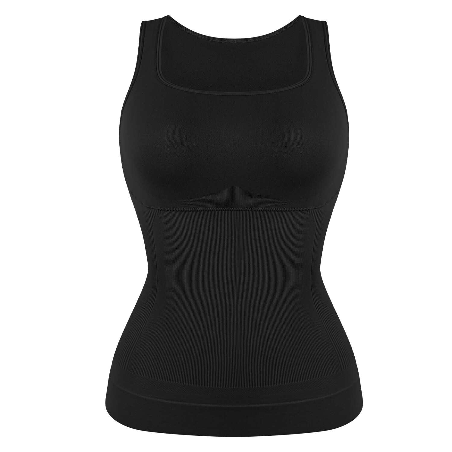 Women Tummy Control Shapewear Camisole Tank Top Square Neck Compression Shaper