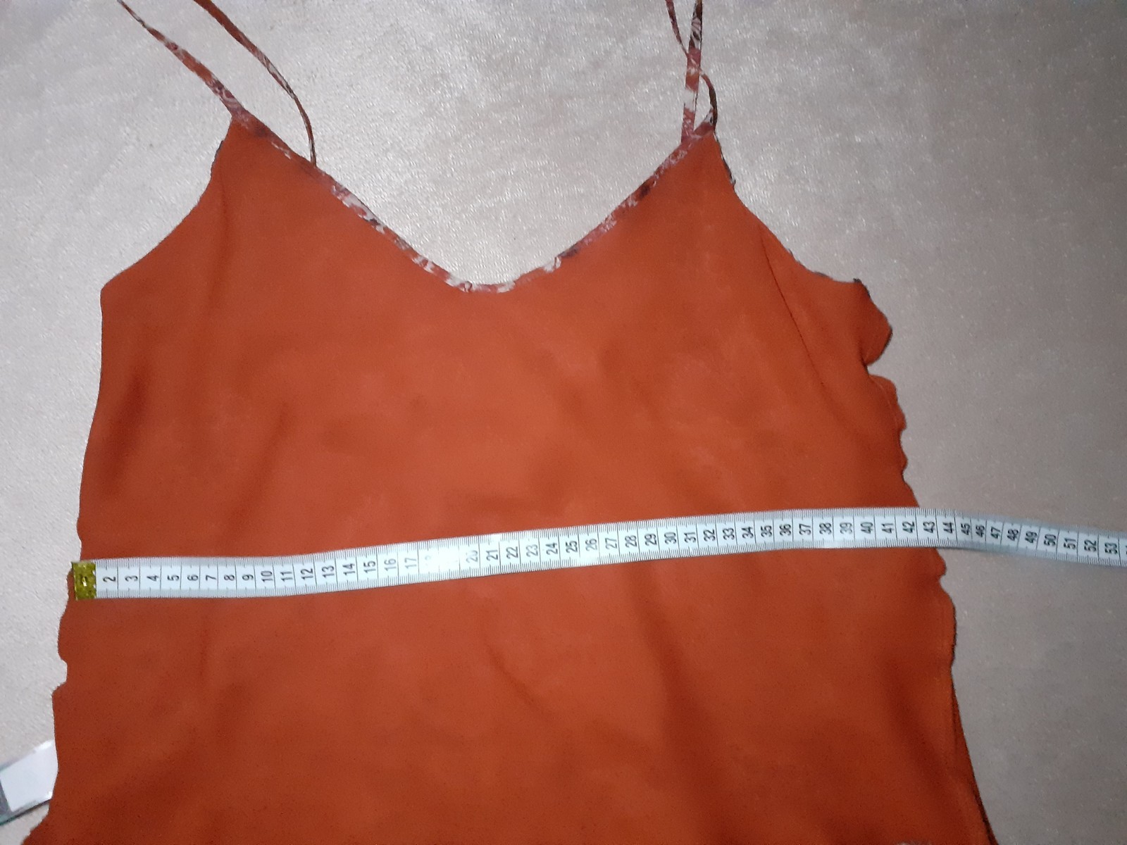 Vintage Marks & Spencer M&S Silk Top Y2K Paisley Ruffle Cami Red UK 12 Boho Chic