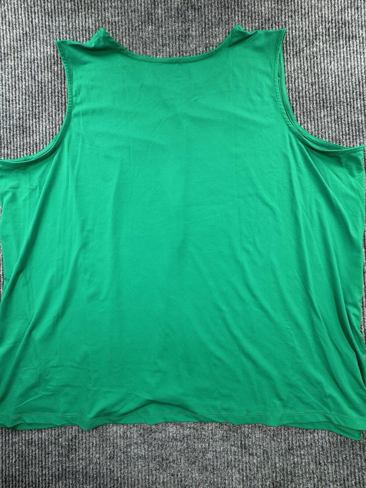 Catherines 4X Tank Top Shirt Green Travel Stretch V-Neck Sleeveless Tunic