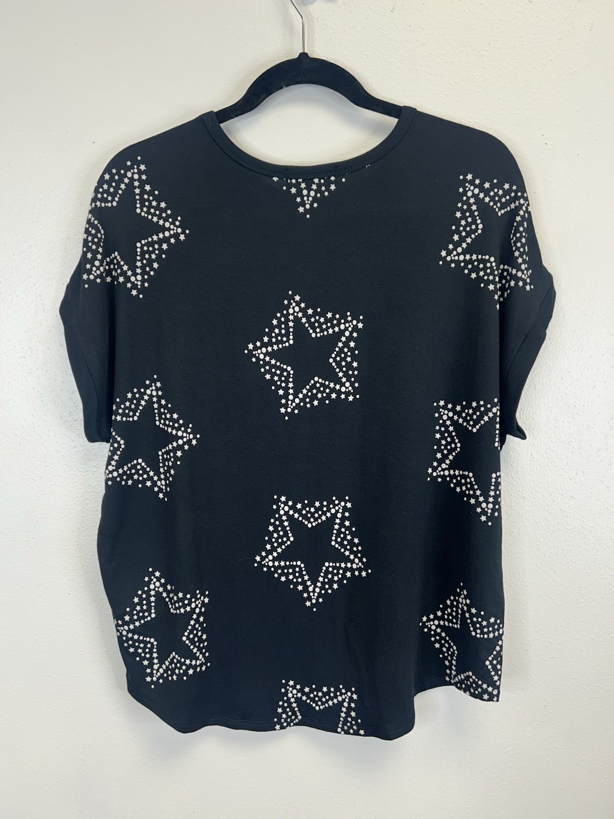 Celestial Star Rocker Punk Black Tee NWOT Size S Concert Black Whimsigoth Fun