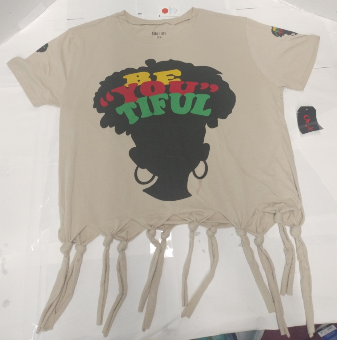 On Fire Women’s Be YOU Tiful Graphic Tee Shirt Size 2XL