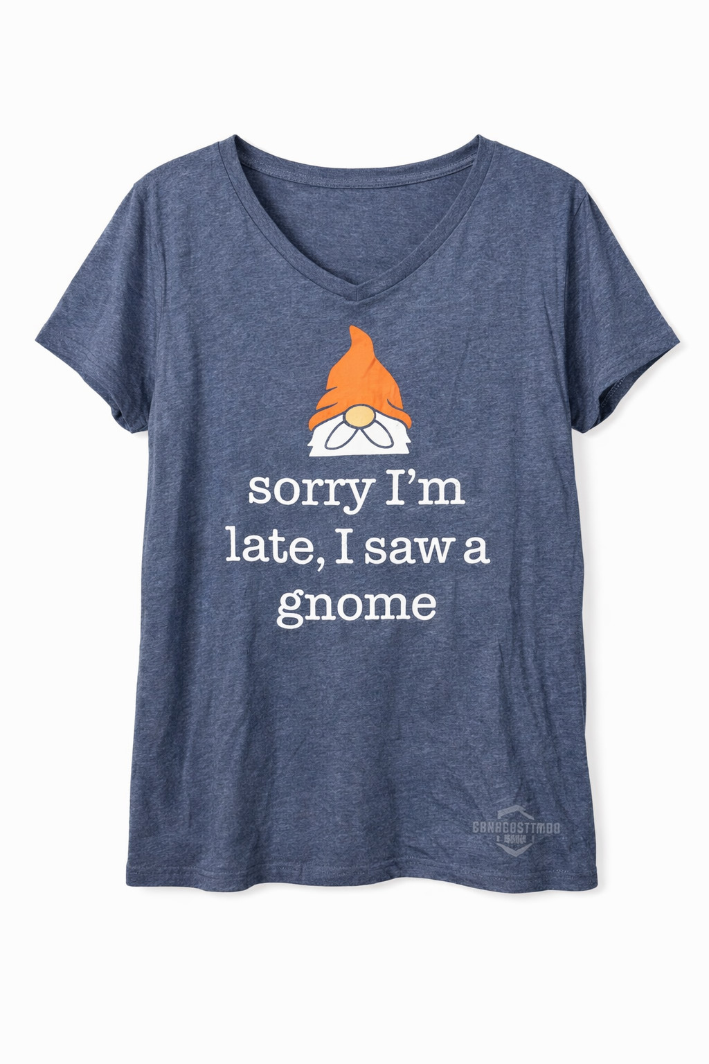 Instant Message Navy Heather Graphic T-Shirt “Sorry I’m Late” XL
