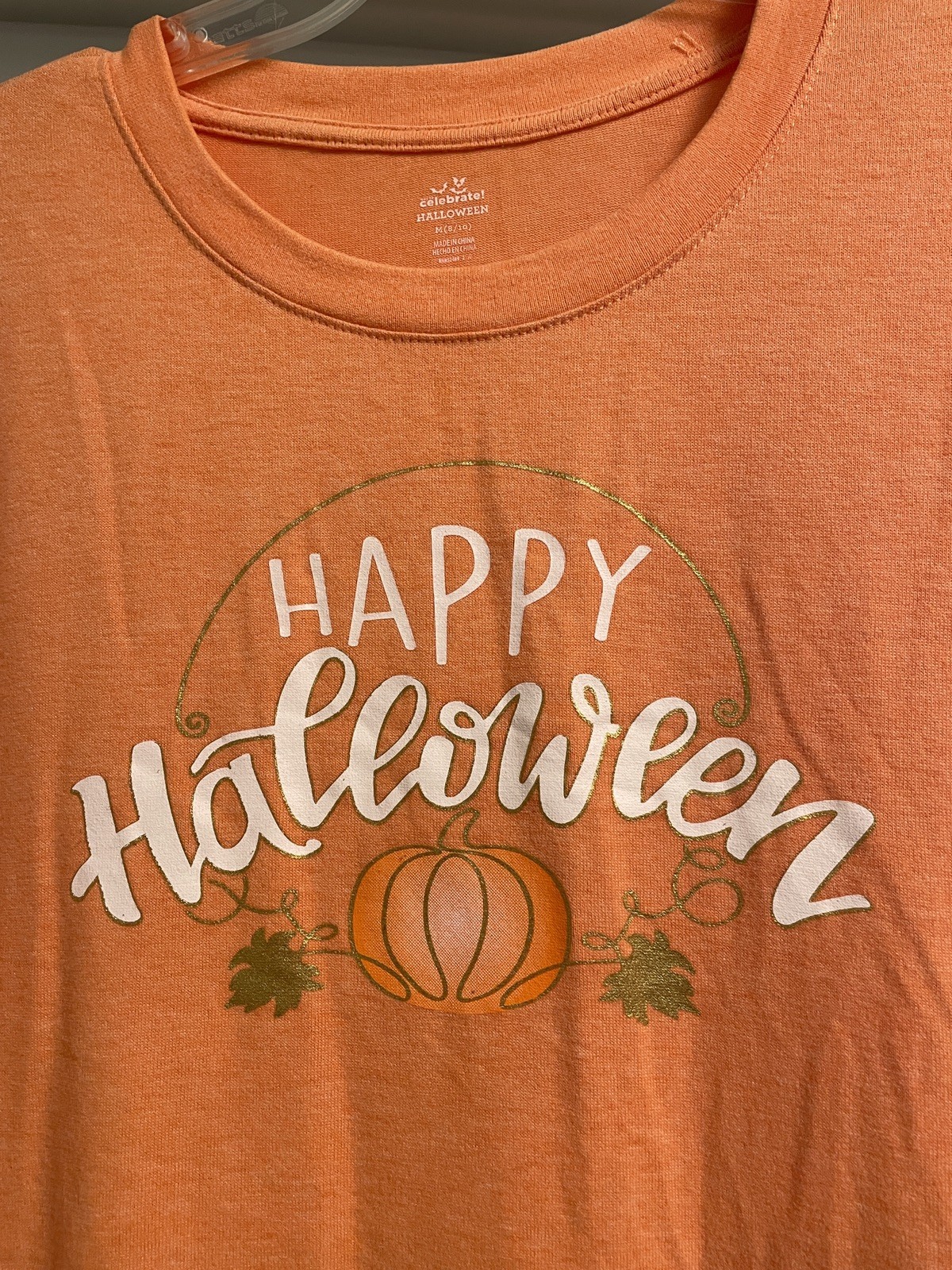 Way to Celebrate Women’s Soft Happy Halloween Crew Neck Top Medium
