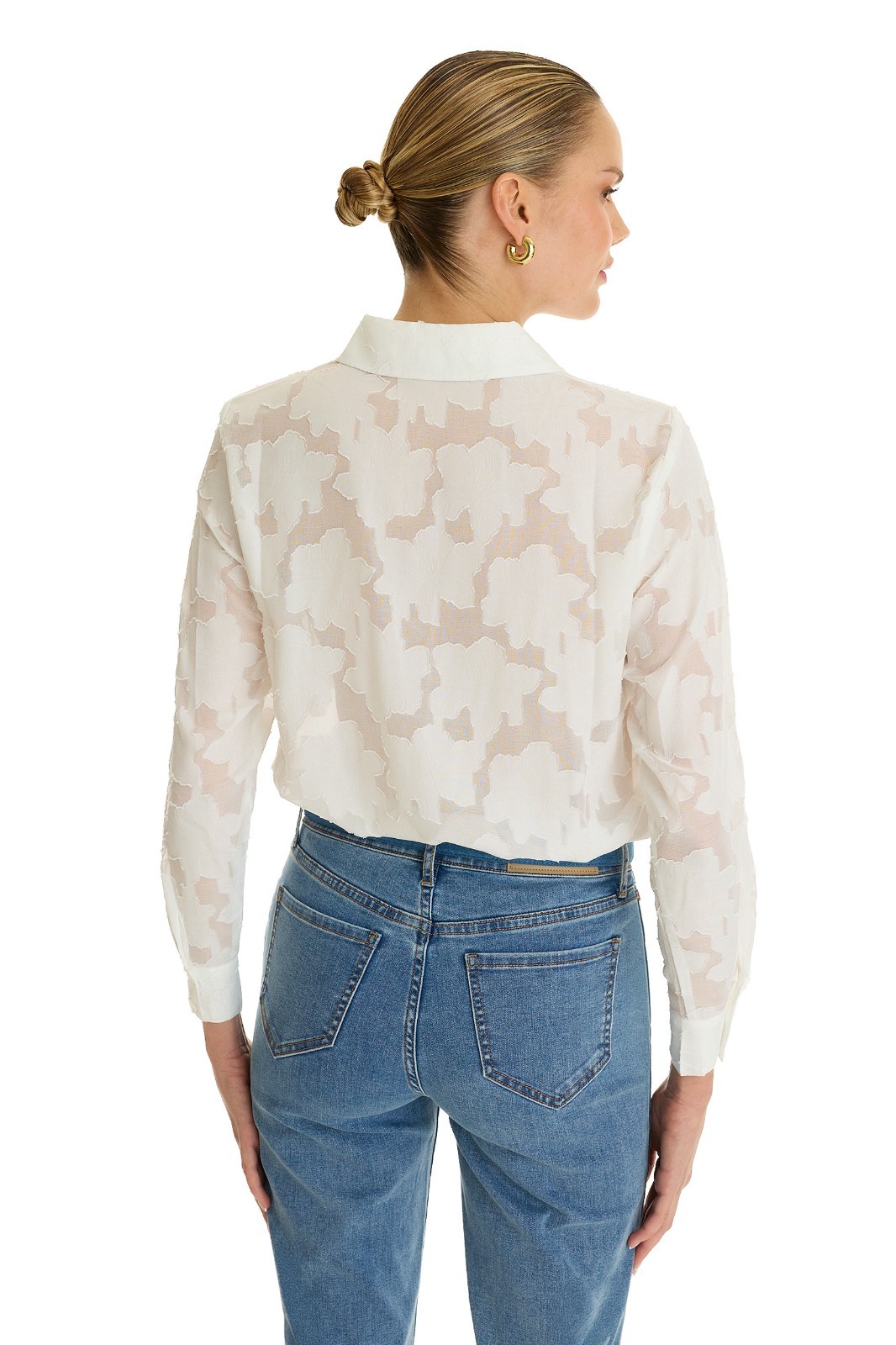 Stelle Lace Blouse/Button Up White THE NOLI SHOP
