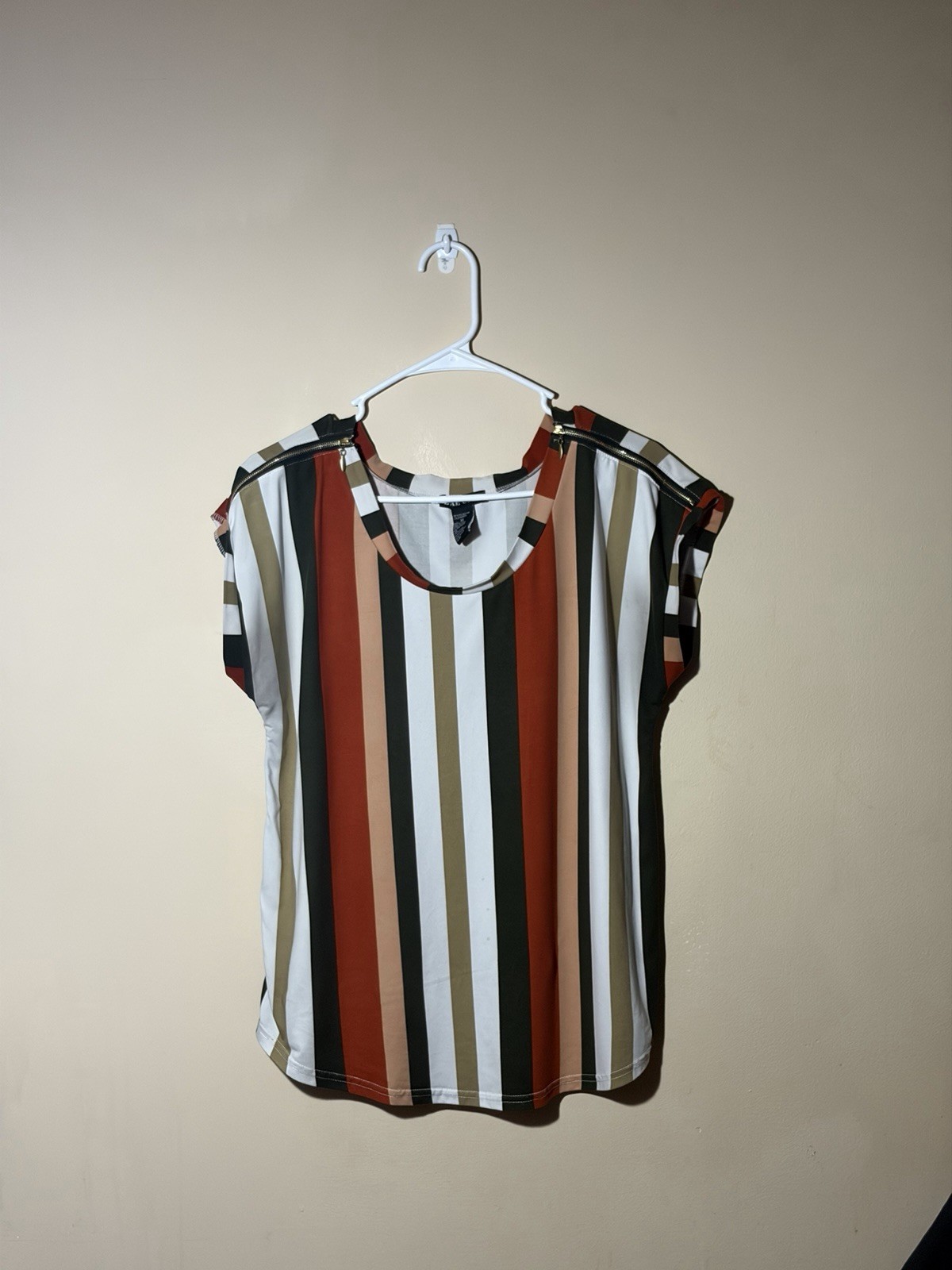 Bae City XL Multicolor Vertical Striped Cap Sleeve Tops Summer Bundle