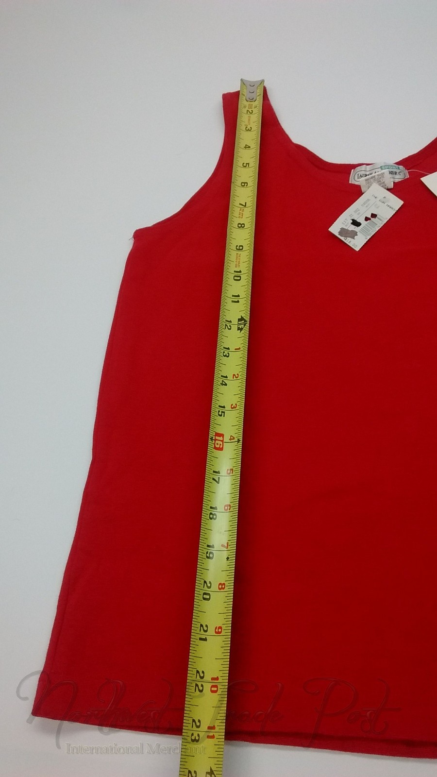Lauren Alexandra Sport sz S Red Tank Top Shirt 95%Cotton 5%Spandex NWT USA
