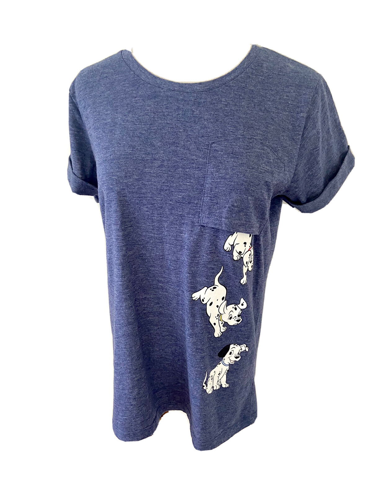 Disney 101 Dalmatians Size S Tee / Top / T-shirt Short Sleeve Chest Pocket Dogs