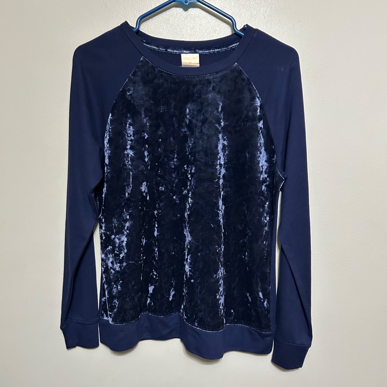 Jasmine & Ginger Women’s Shirt M Purple Velvety Lightweight Sweater Whimsical