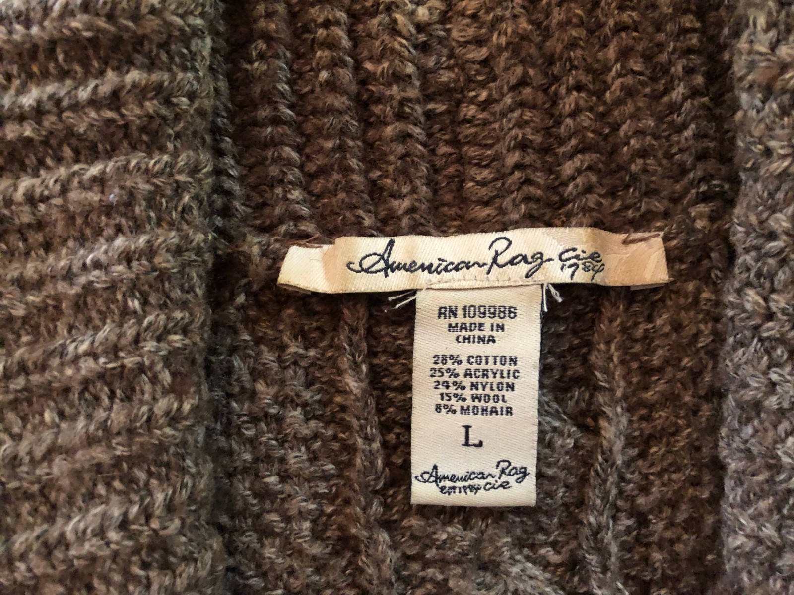 Woman’s Wool/Mohair Fur Vest Size L by American Rag Cie