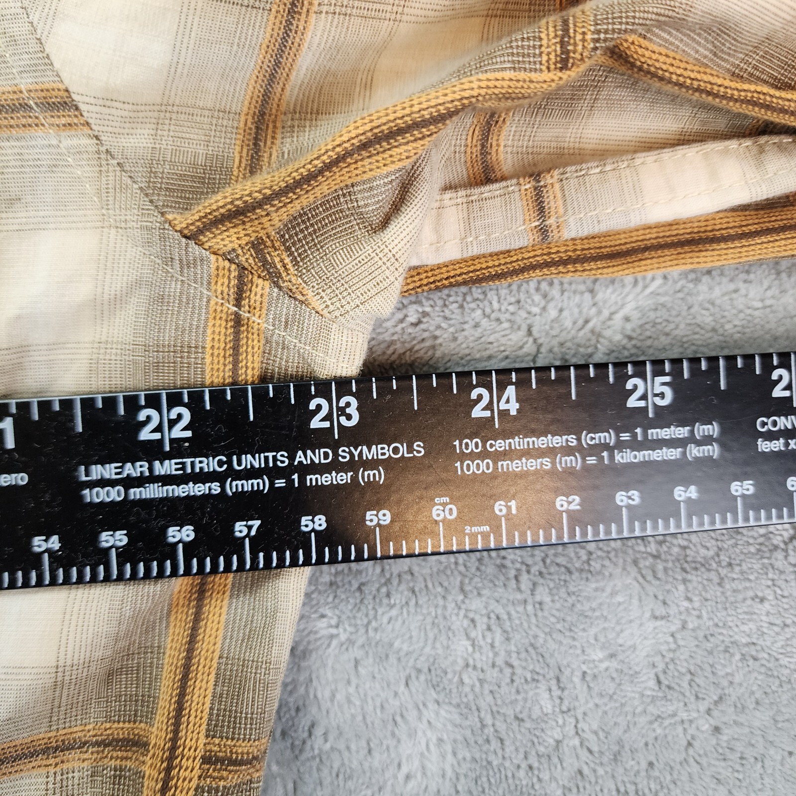Panhandle Slim Shirt Womens Extra Large Brown Plaid Pearl Snap Western Rodeo