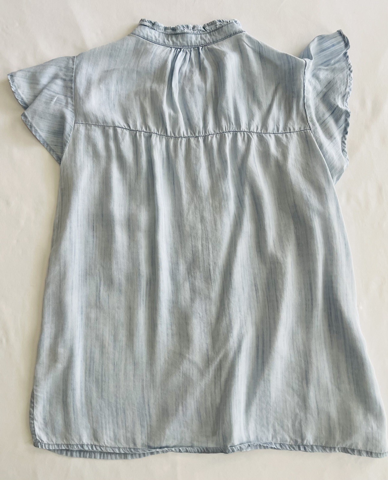 Women’s Light Blue Ruffle Sleeve Blouse Size S
