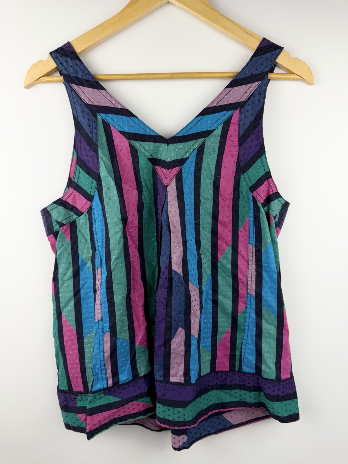 Marc By Marc Jacobs Striped Polka Dot Pleated Tank 10