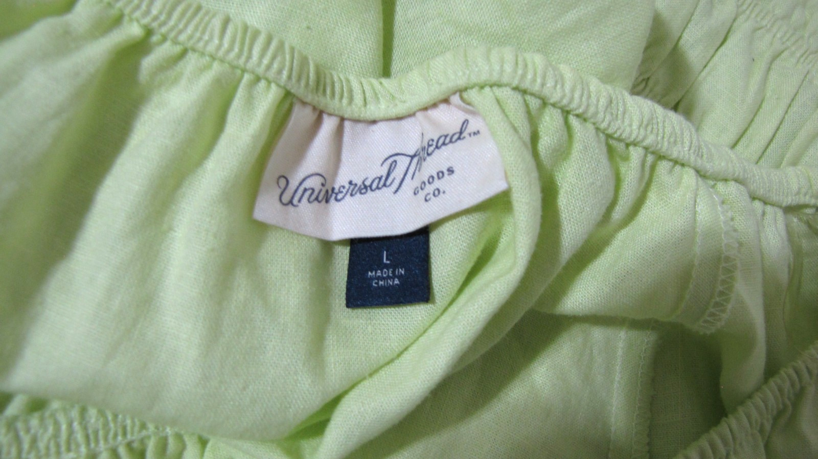 Linen Blend Peasant Top Long-sleeve Empire-waist Peplum -Universal Thread Wm. L