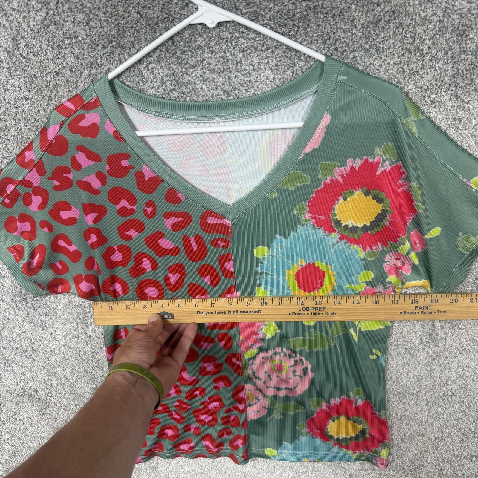 Floral Leopard Top S Eclectic Maximalist Dopamine Dressing Cottagecore Whimsical