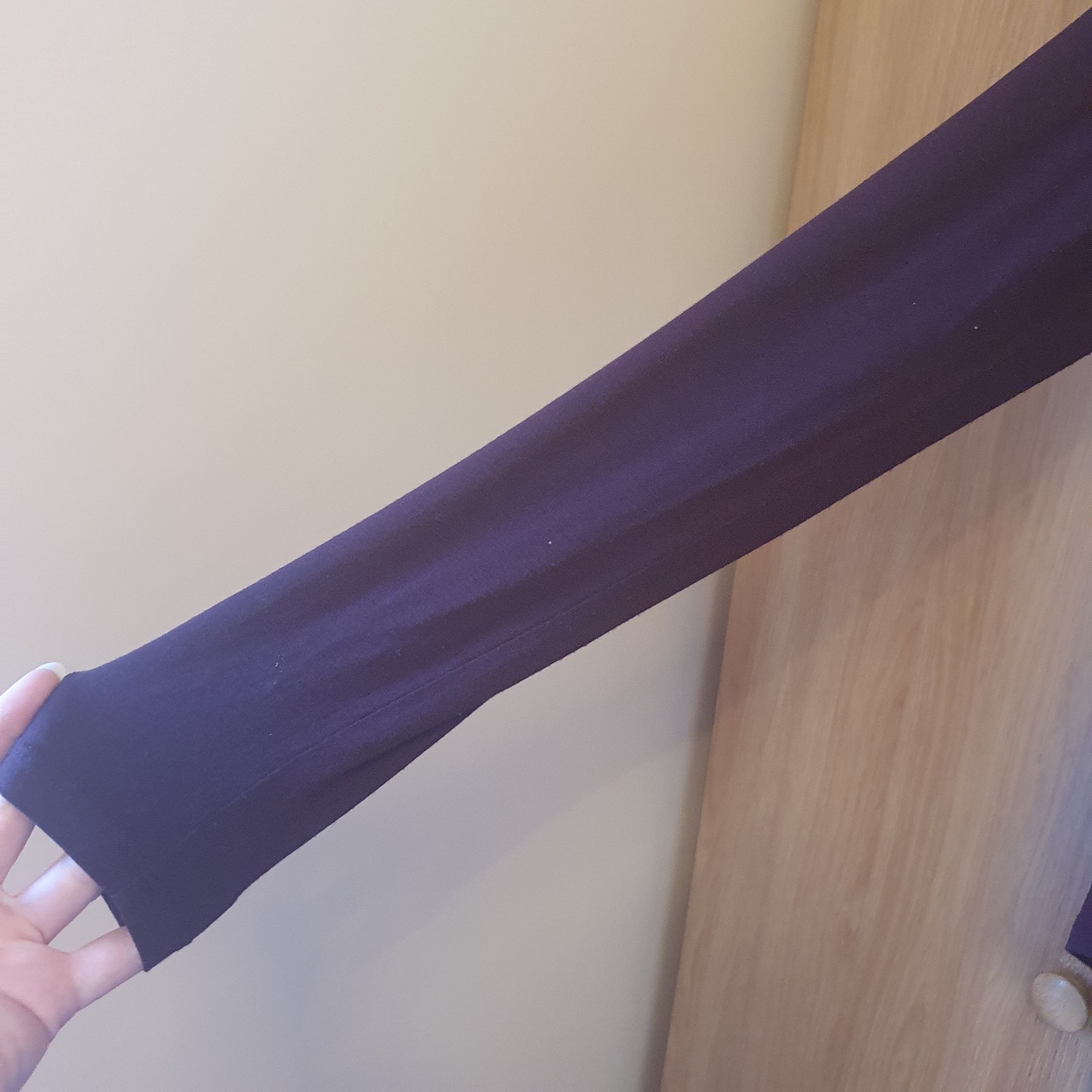 Hobbs Collared Long Sleeved Top Viscose Elastane Dark Academia UK M Purple