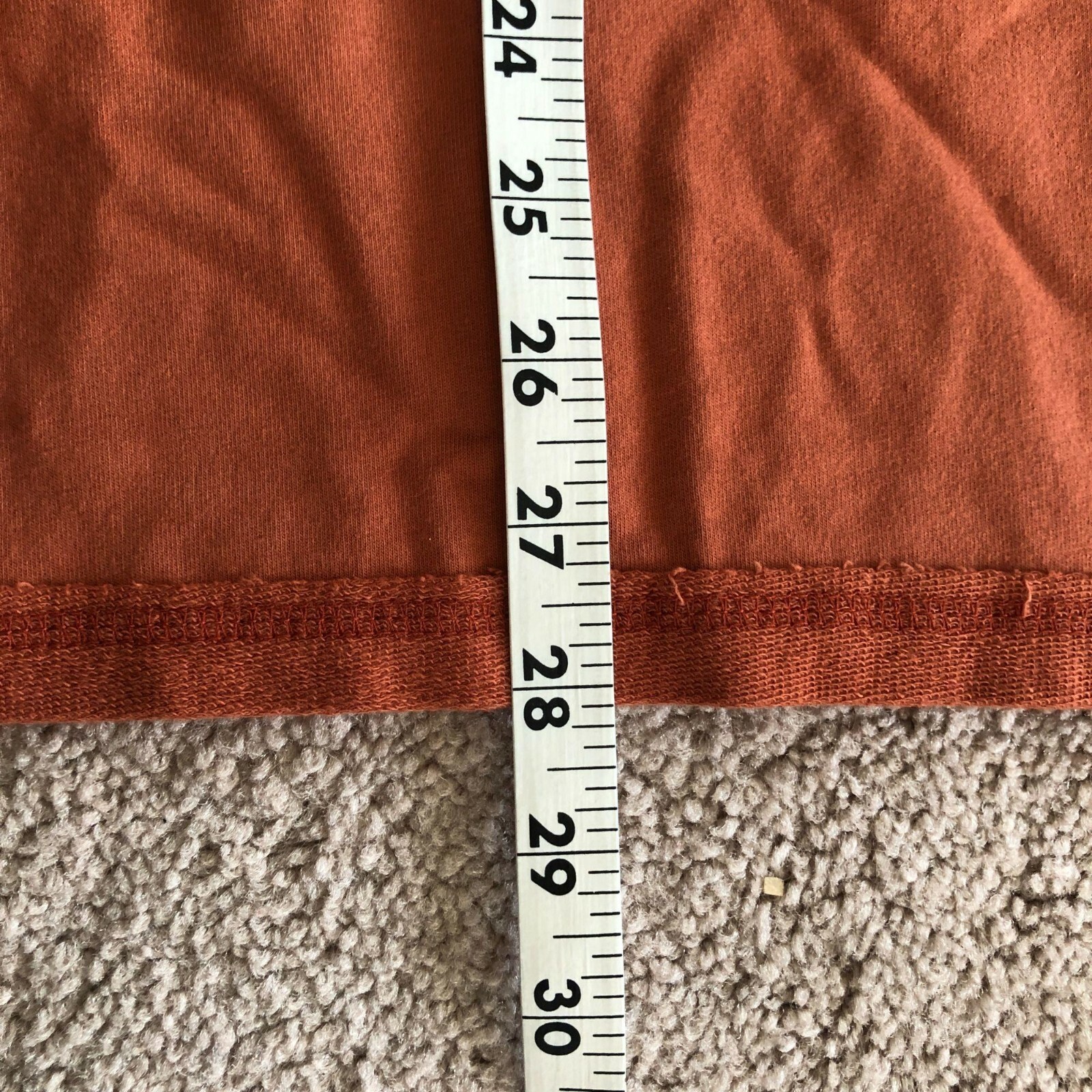 INAE Collection Top Small Tunic Oversized Lagenlook Orange Asymmetrical Hem NWT