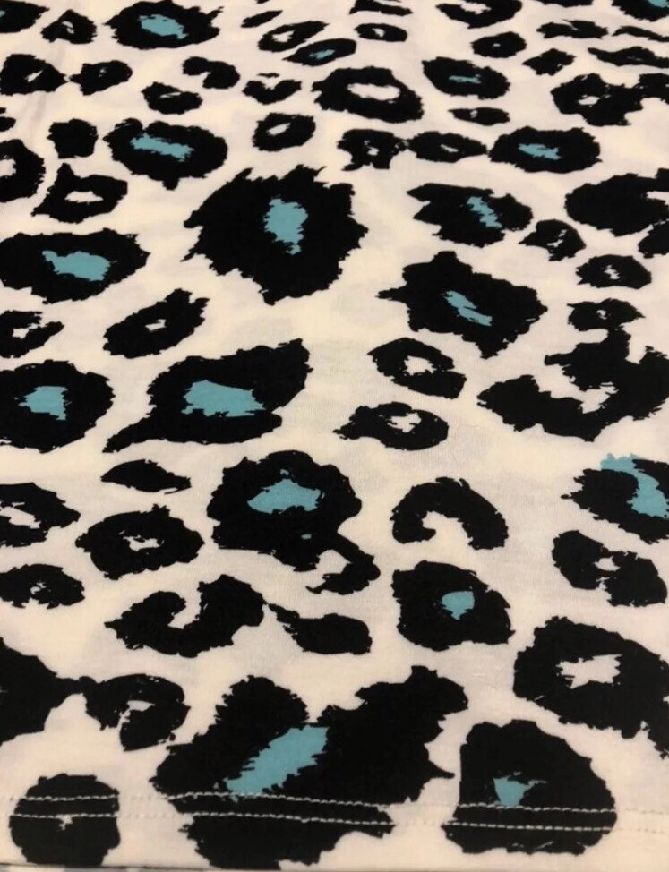 Lularoe Irma Tunic Animal Print Shirt 16/18 Cheetah White/Blue Unicorn Large 🦄